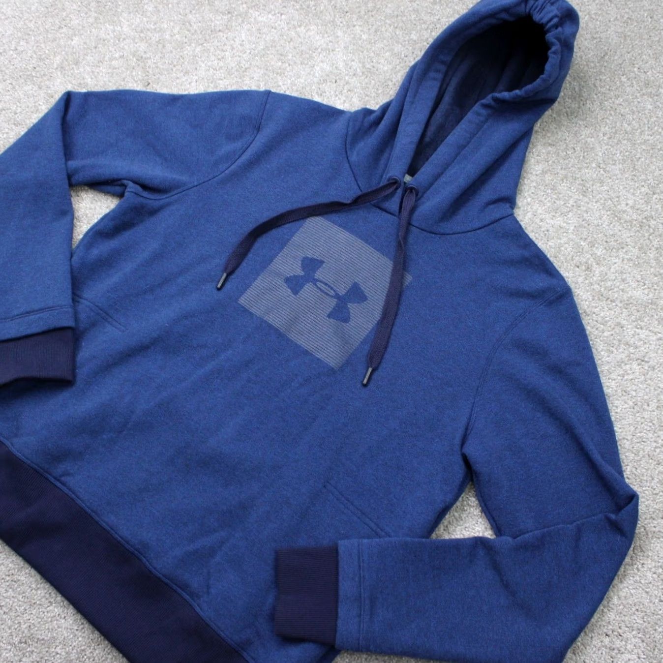 Under Armour Under Armour Hoodie Womens Large Blue UA Threadborne Fleece Hooded Sweatshirt Size L / US 10 / IT 46 - 3 Thumbnail