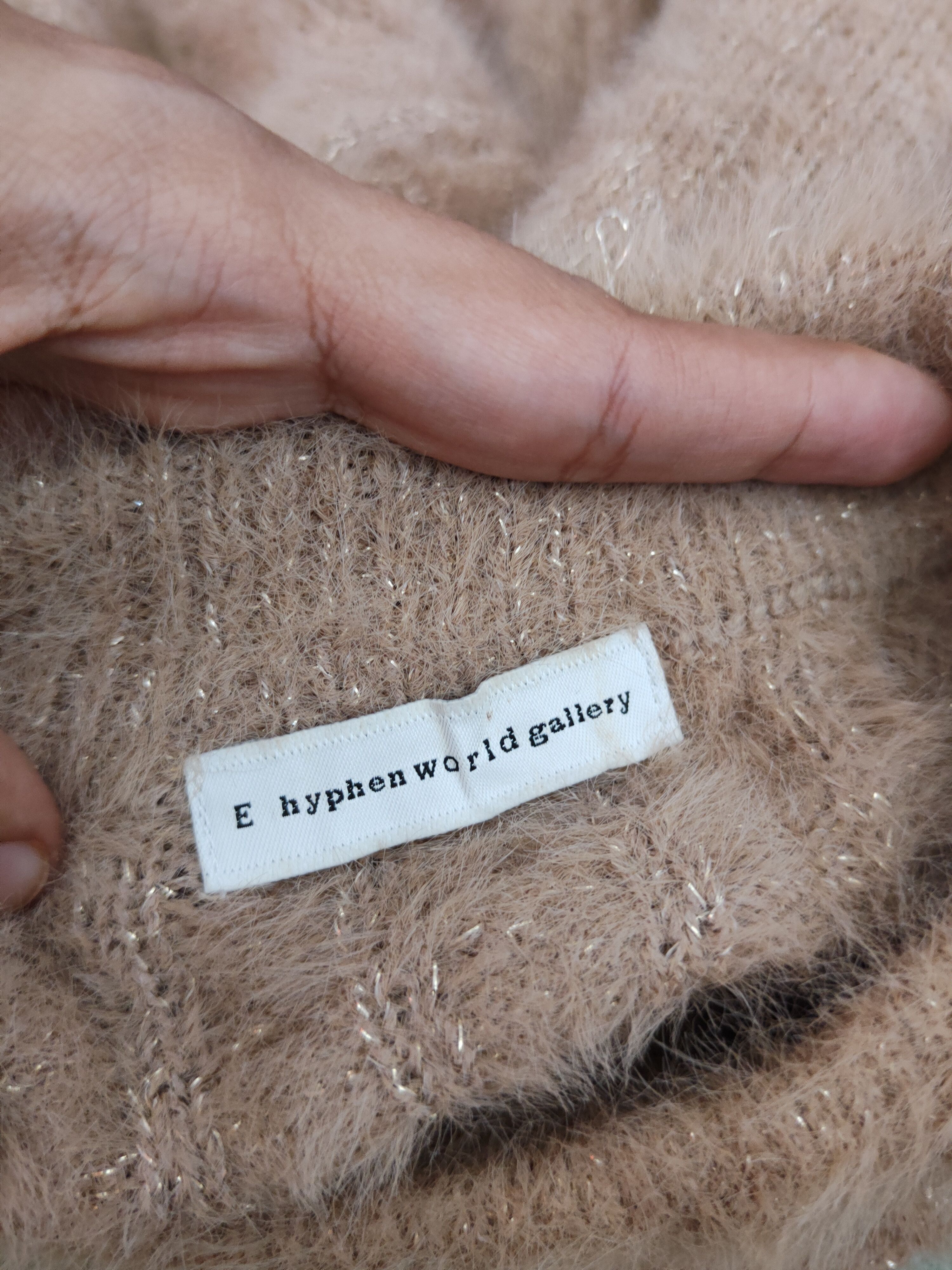 Japanese Brand × Vintage E Hypen World Gallery Beige Fur Mohair Knitwear #S1915 Size XS / US 0-2 / IT 36-38 - 12 Thumbnail