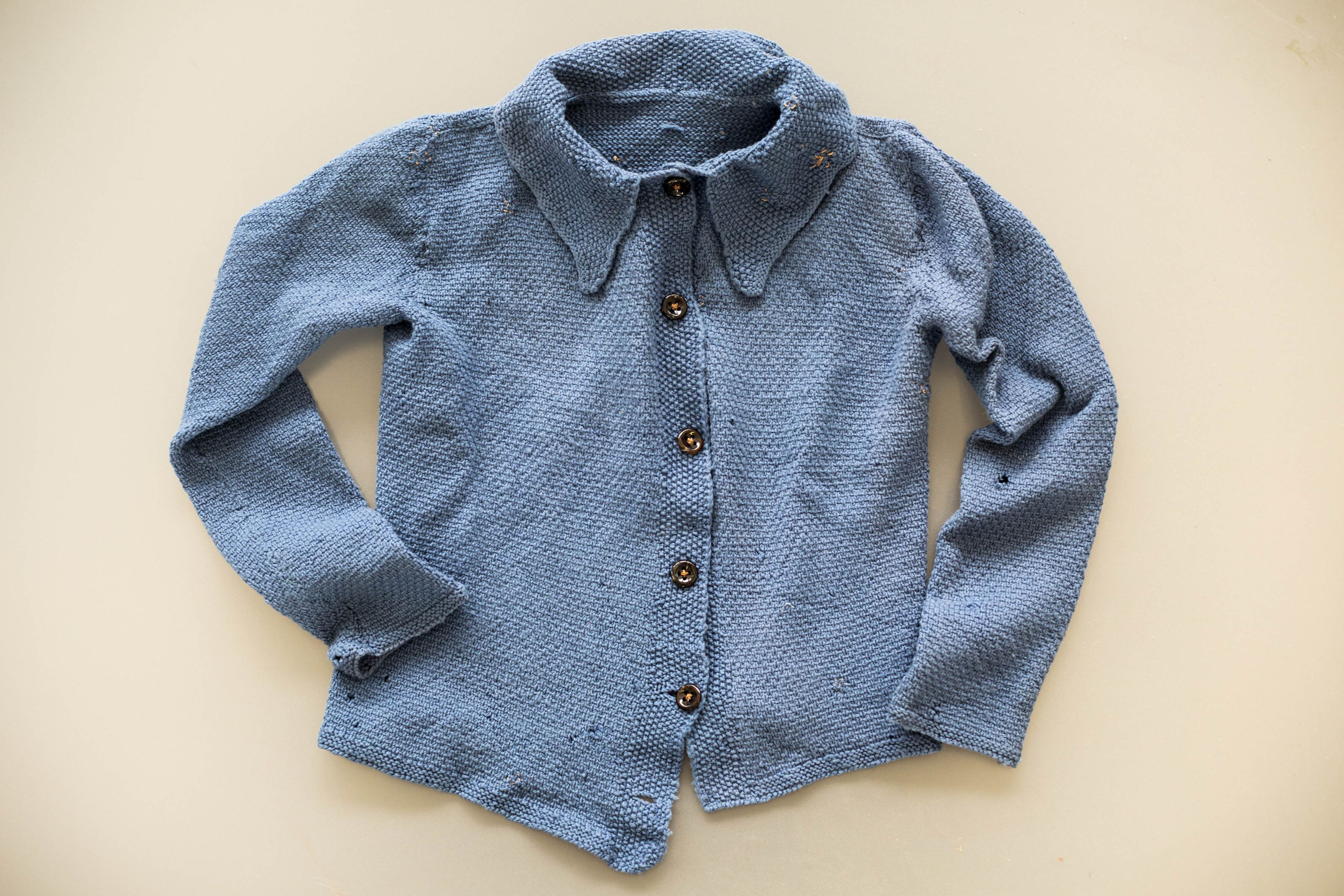 Other French peasant hand knitted sweater circa 1940 Size S / US 4 / IT 40 - 1 Thumbnail
