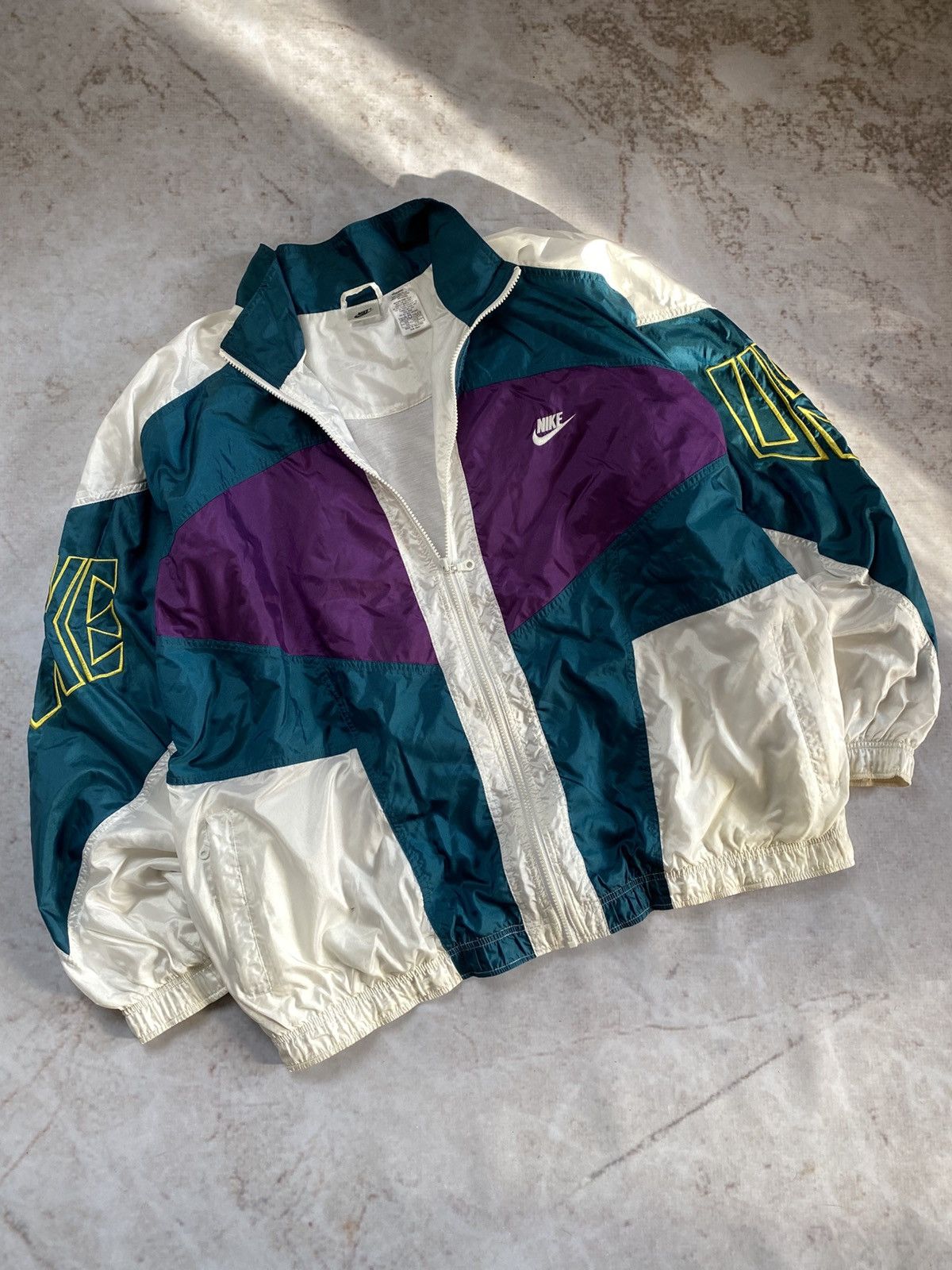 Nike × Vintage Vintage Nike Nylon Track Jacket Size US XL / EU 56 / 4 - 1 Thumbnail