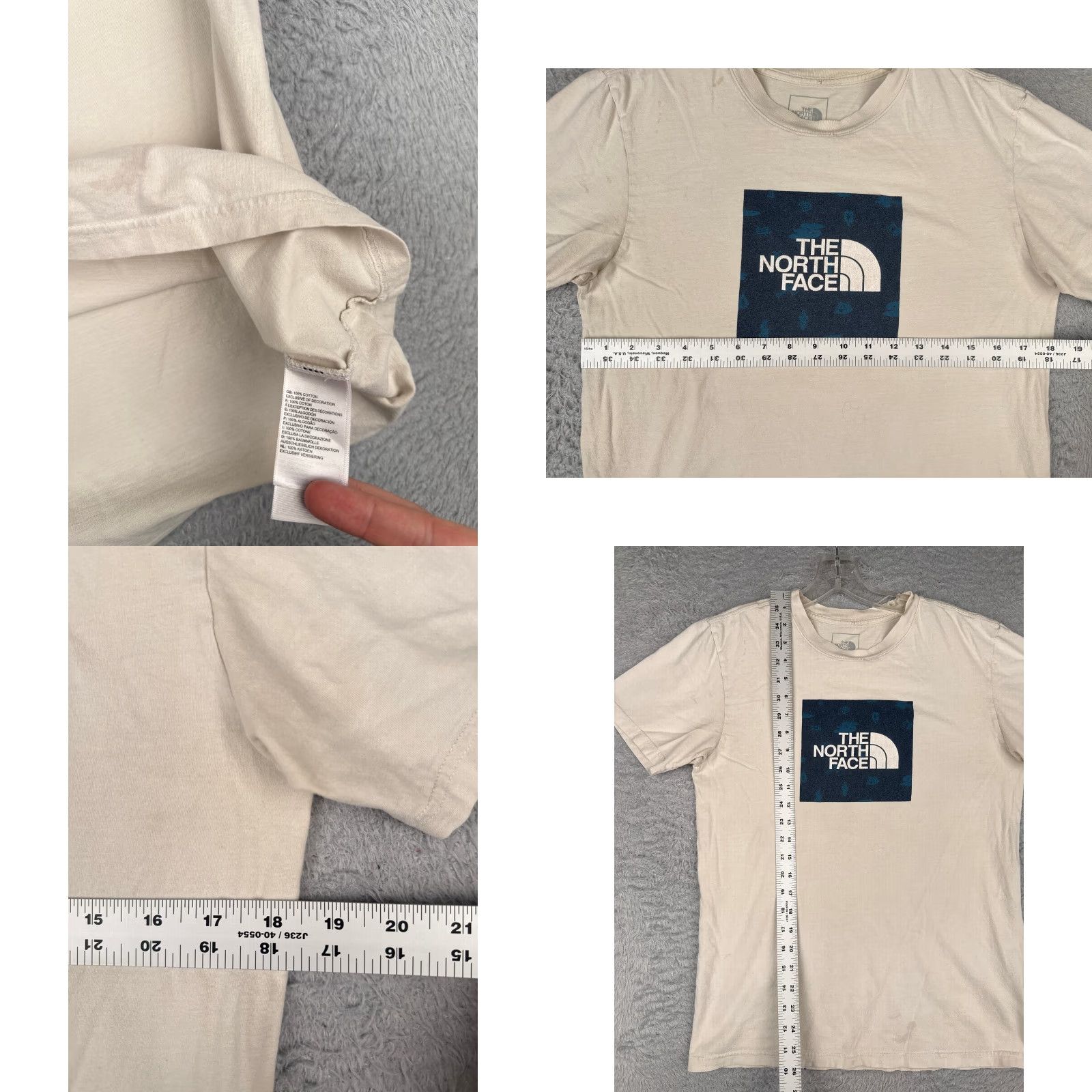 The North Face The North Face Shirt Men S Ivory Short Sleeve Crew Logo 100% Cotton Read Mens S Black Logo Classic Outdoor Seasonal Wear Size US S / EU 44-46 / 1 - 8 Thumbnail