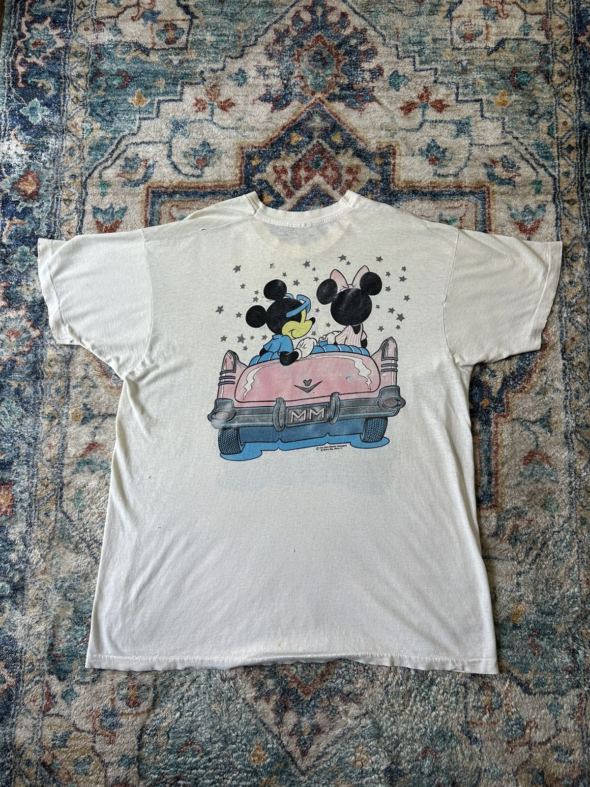 Disney × Vintage Vintage Disney Mickey And Minnie Mouse Drive In T-shirt Size US XL / EU 56 / 4 - 2 Thumbnail
