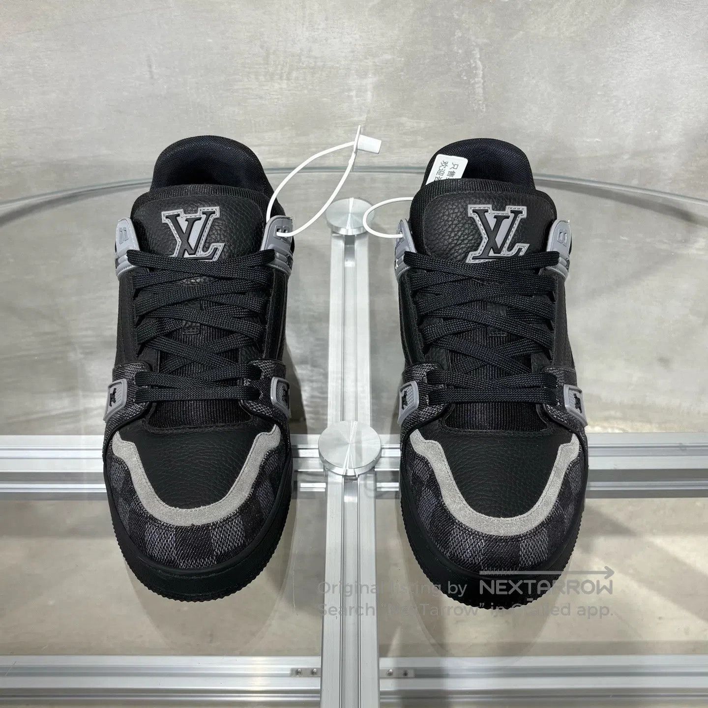 Louis Vuitton Louis Vuitton Trainer Black Grid Jeans shoes Size US 8.5 / EU 41-42 - 2 Thumbnail