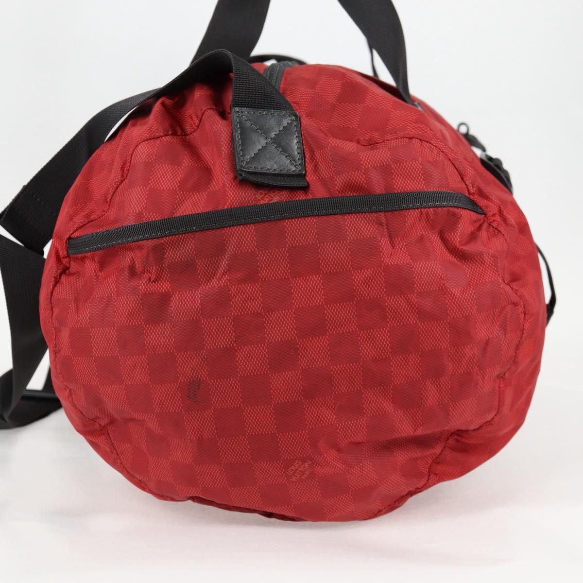 Louis Vuitton LOUIS VUITTON Damier Aventure Plat Ktical Boston Bag Red Size ONE SIZE - 4 Thumbnail