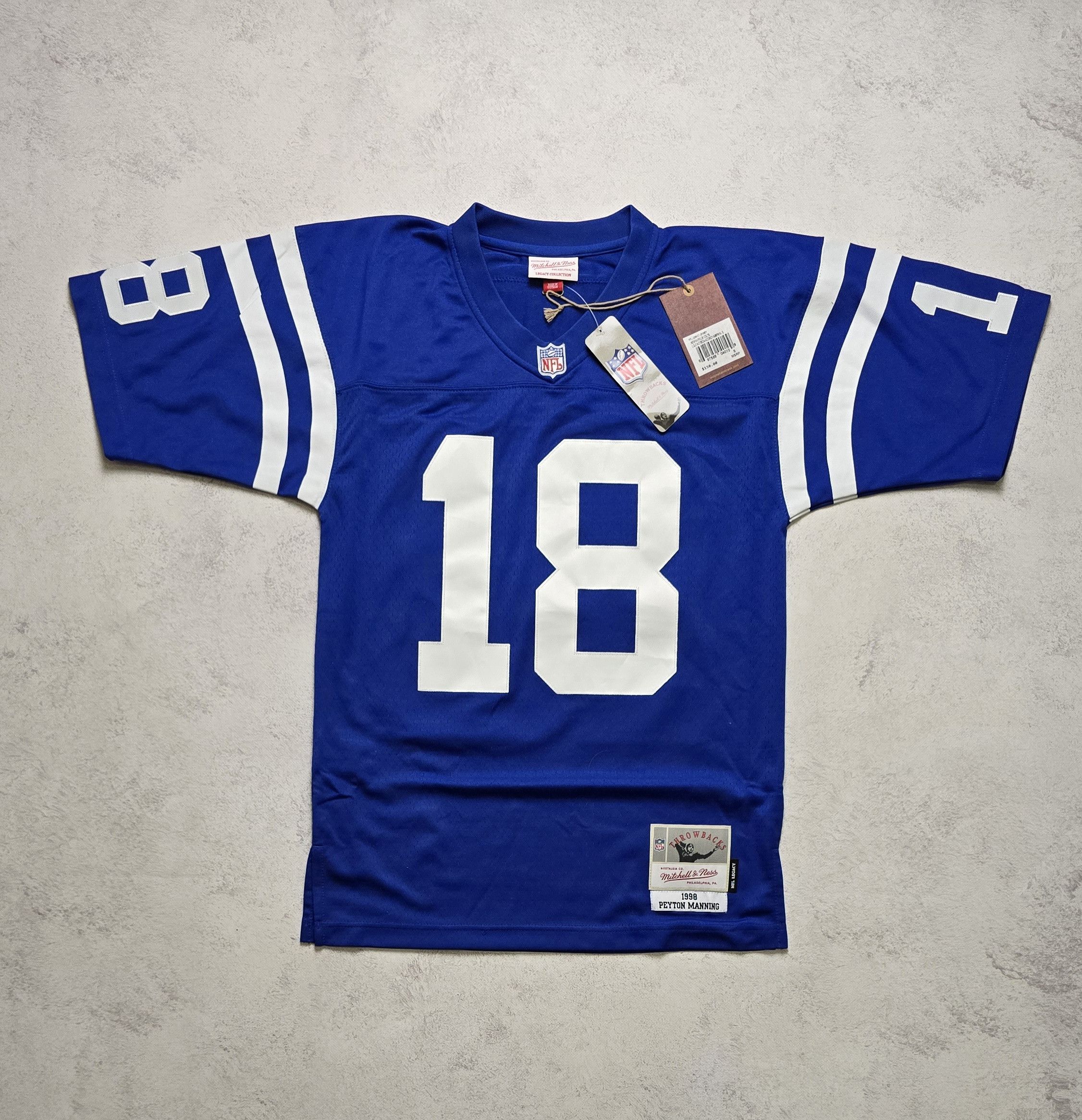 Mitchell & Ness Peyton Manning #18 Colts1998 Legacy Throwback Jersey Size US S / EU 44-46 / 1 - 1 Thumbnail