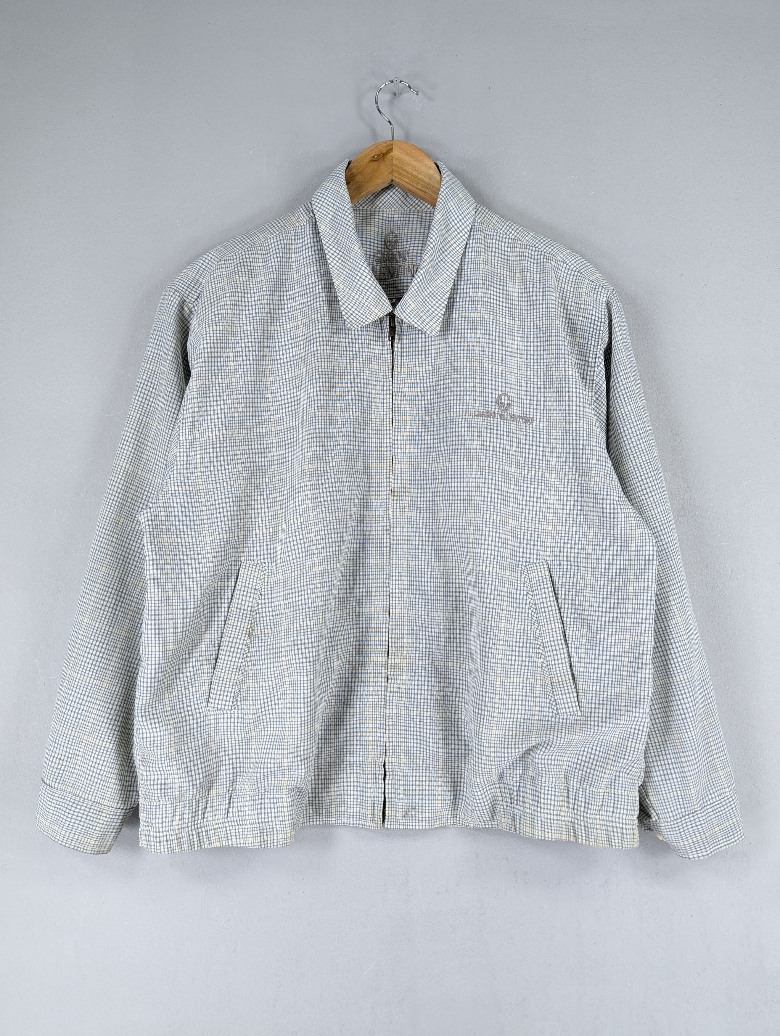 Vintage 90s Gianni Valentino Checkered Casual Light Jacket