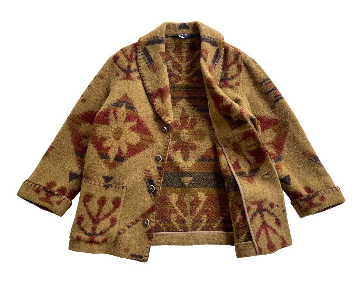 Japanese Brand Vintage Keith Aztec Pattern Shawl Collar Jacket Size US S / EU 44-46 / 1 - 8 Thumbnail