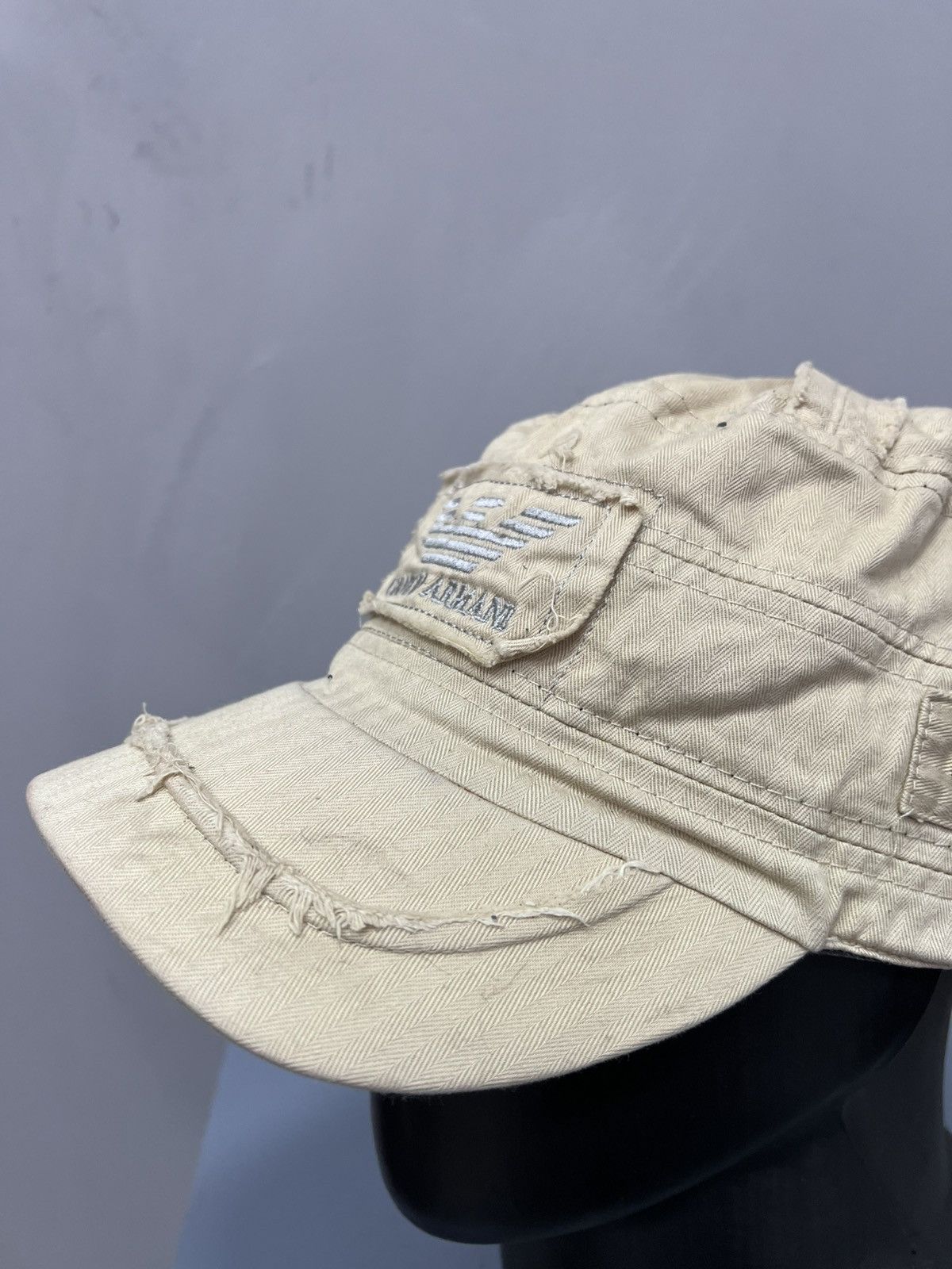 Emporio Armani × Le Grande Bleu (L.G.B.) Emporio Armani Extra Rare Archival DISTRESSED CAP HAT Size ONE SIZE - 7 Thumbnail
