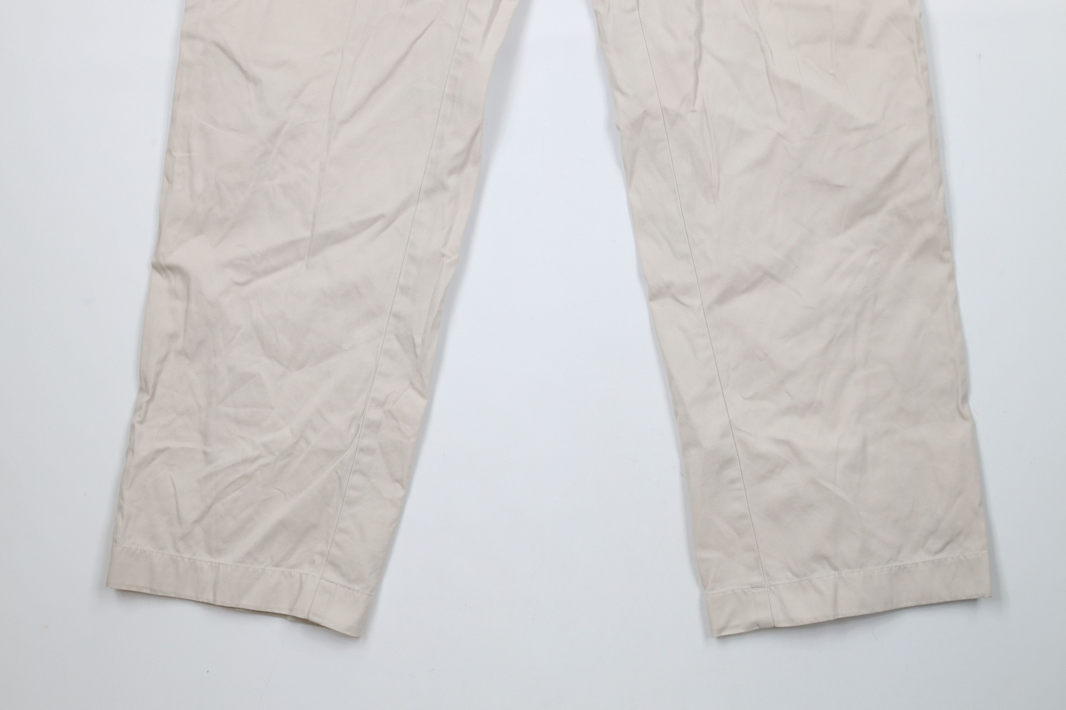 Ralph Lauren × Vintage Vintage 90s Ralph Lauren Front Wide Leg Chino Pants Beige Size US 34 / EU 50 - 4 Thumbnail