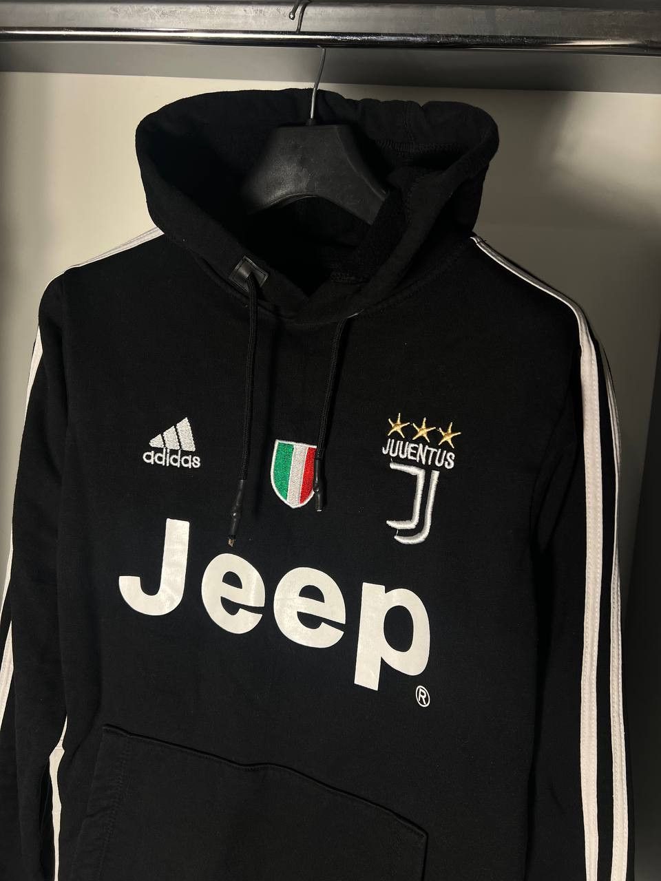 Vintage VERY RARE ADIDAS FC JUVENTUS ITALY SOCCER HOODIE Y2K 90s Size US S / EU 44-46 / 1 - 2 Thumbnail