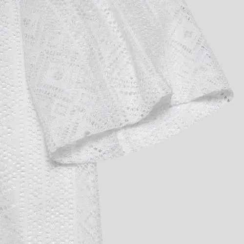 Japanese Brand Mesh See Through Lapel Sexy Short Sleeve streetwear y2k Size US M / EU 48-50 / 2 - 7 Thumbnail