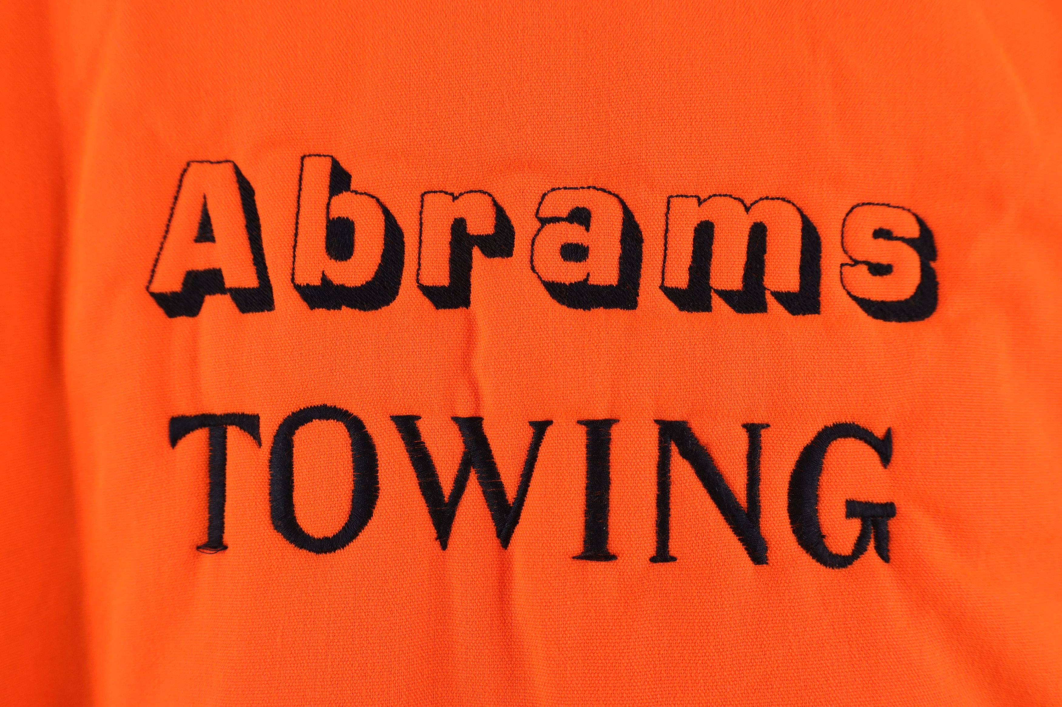 Vintage Vintage 90s Abrams Towing Quilted Bomber Jacket Blaze Orange Size US XL / EU 56 / 4 - 13 Thumbnail