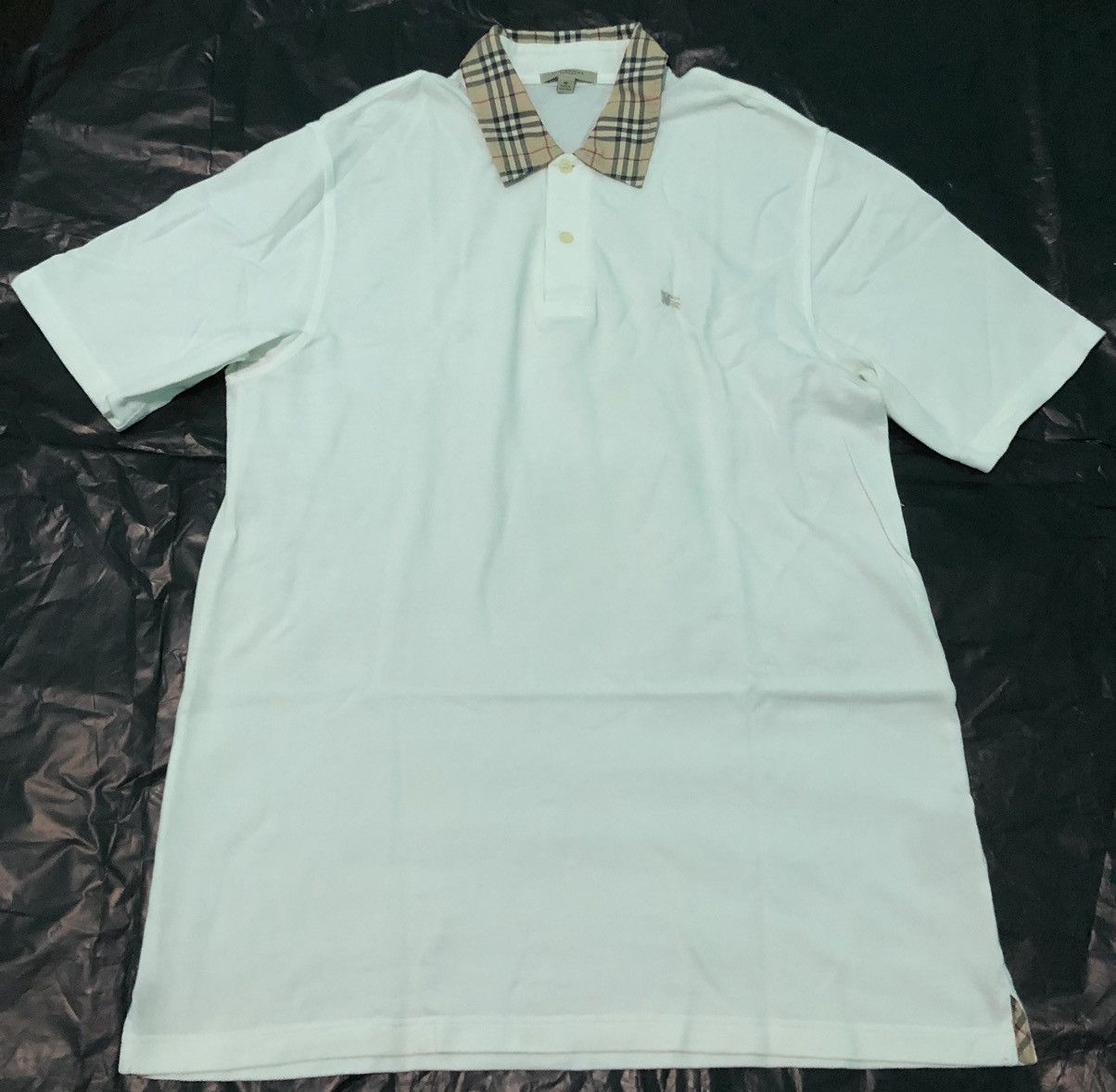 image of Burberry London Polo Shirt Over in White, Men's (Size XL)