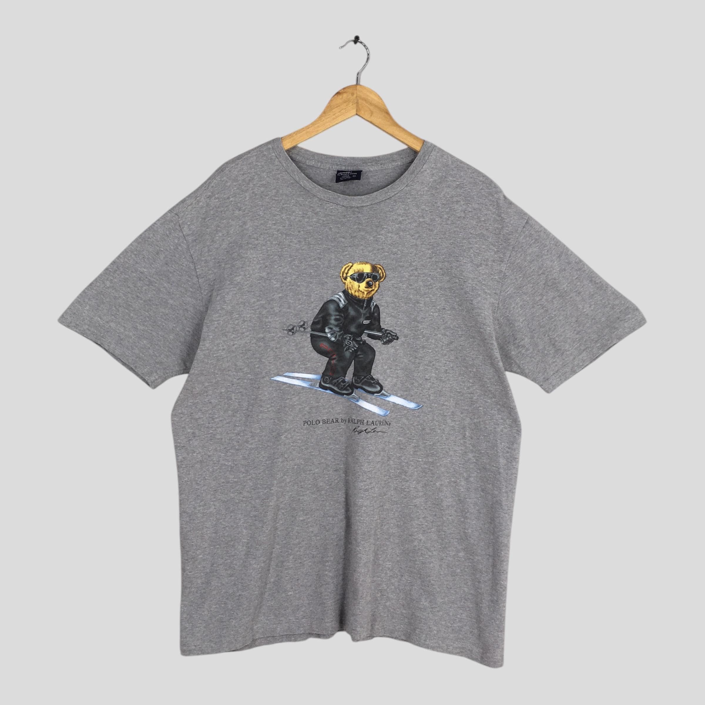Polo Ralph Lauren Vintage Polo Bear Ski Ralph Lauren Gray T shirt Large Size US L / EU 52-54 / 3 - 1 Thumbnail