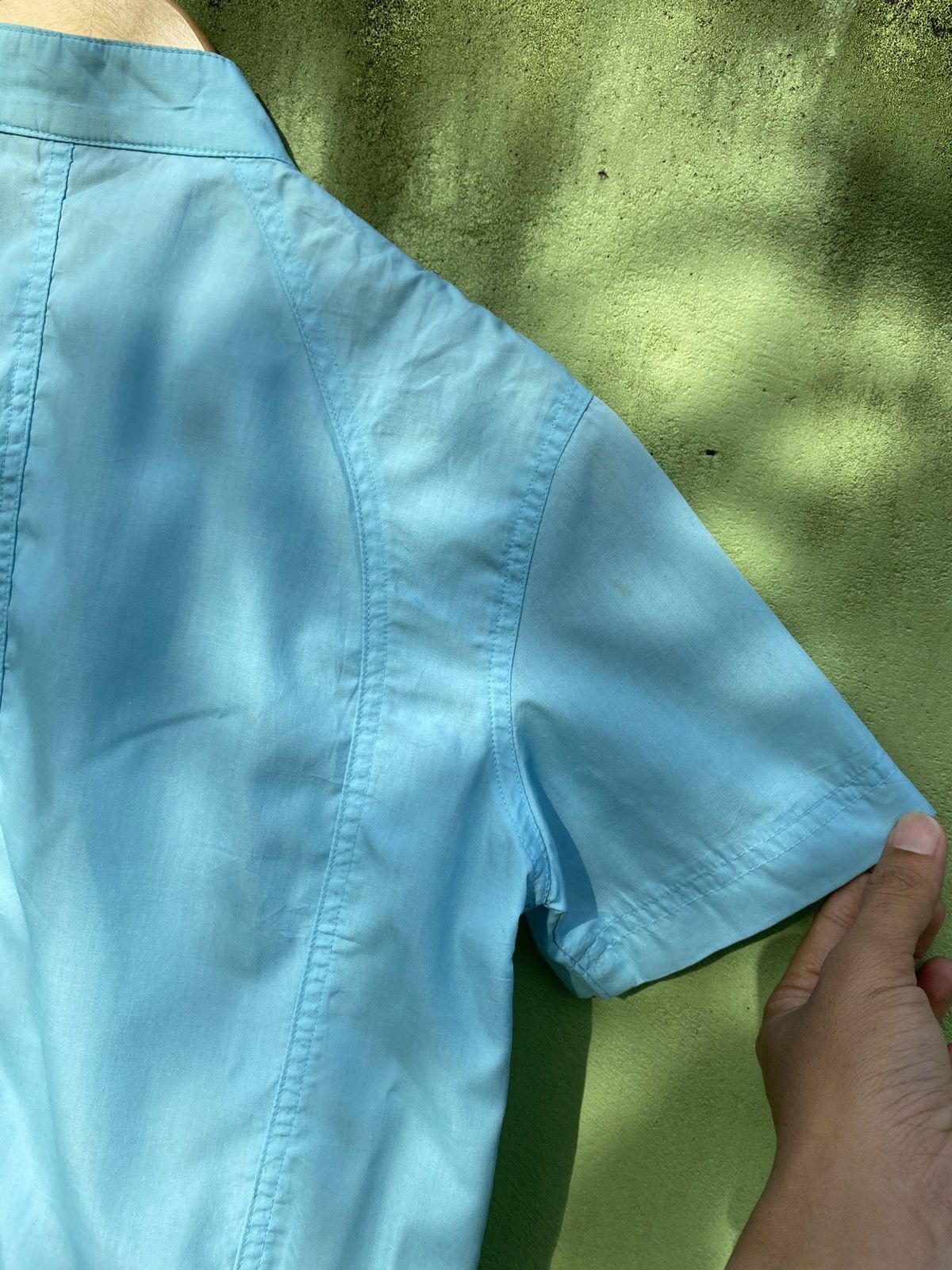 Japanese Brand Zakle Vintage Turquoise Utility Zip Shirt Archive Style 90s Size US M / EU 48-50 / 2 - 11 Thumbnail