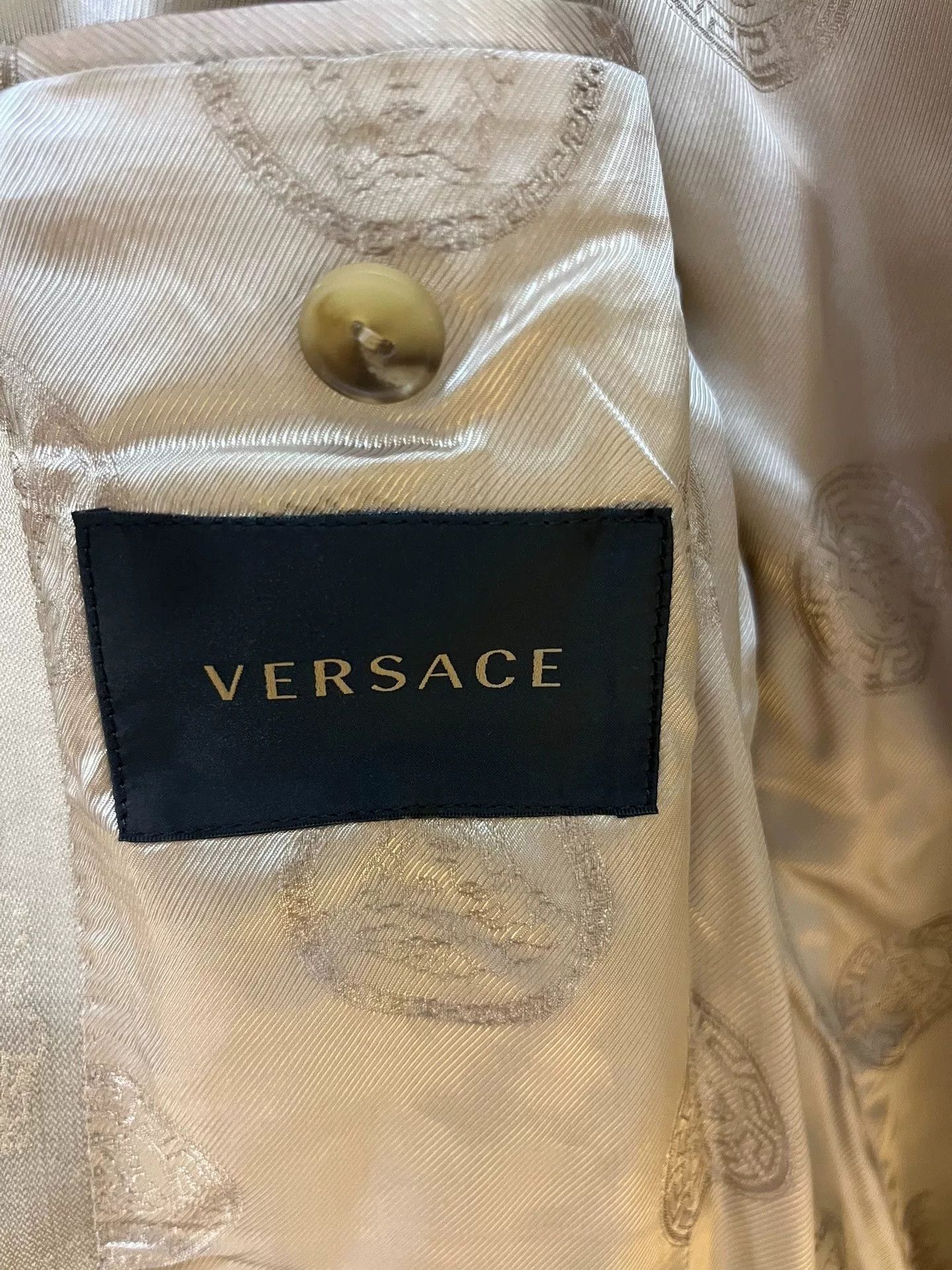 Versace Versace Beige Slim Fit Suit 46 Size US S / EU 44-46 / 1 - 6 Thumbnail
