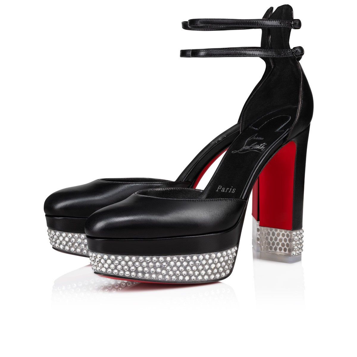 Christian Louboutin o1s1wg111224 Cassandrinetta Alta 130 Kid in Black Size US 6 / IT 36 - 1 Thumbnail