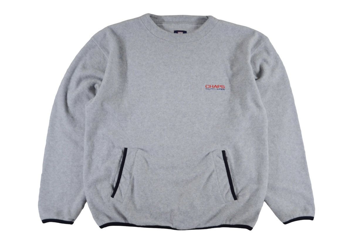 Chaps Ralph Lauren × RRL Ralph Lauren × Ralph Lauren Purple Label 90’s Unisex Polo RRL Logo Fleece Long Sleeve Pullover Sweatshirt Jumper Size US M / EU 48-50 / 2 - 2 Thumbnail