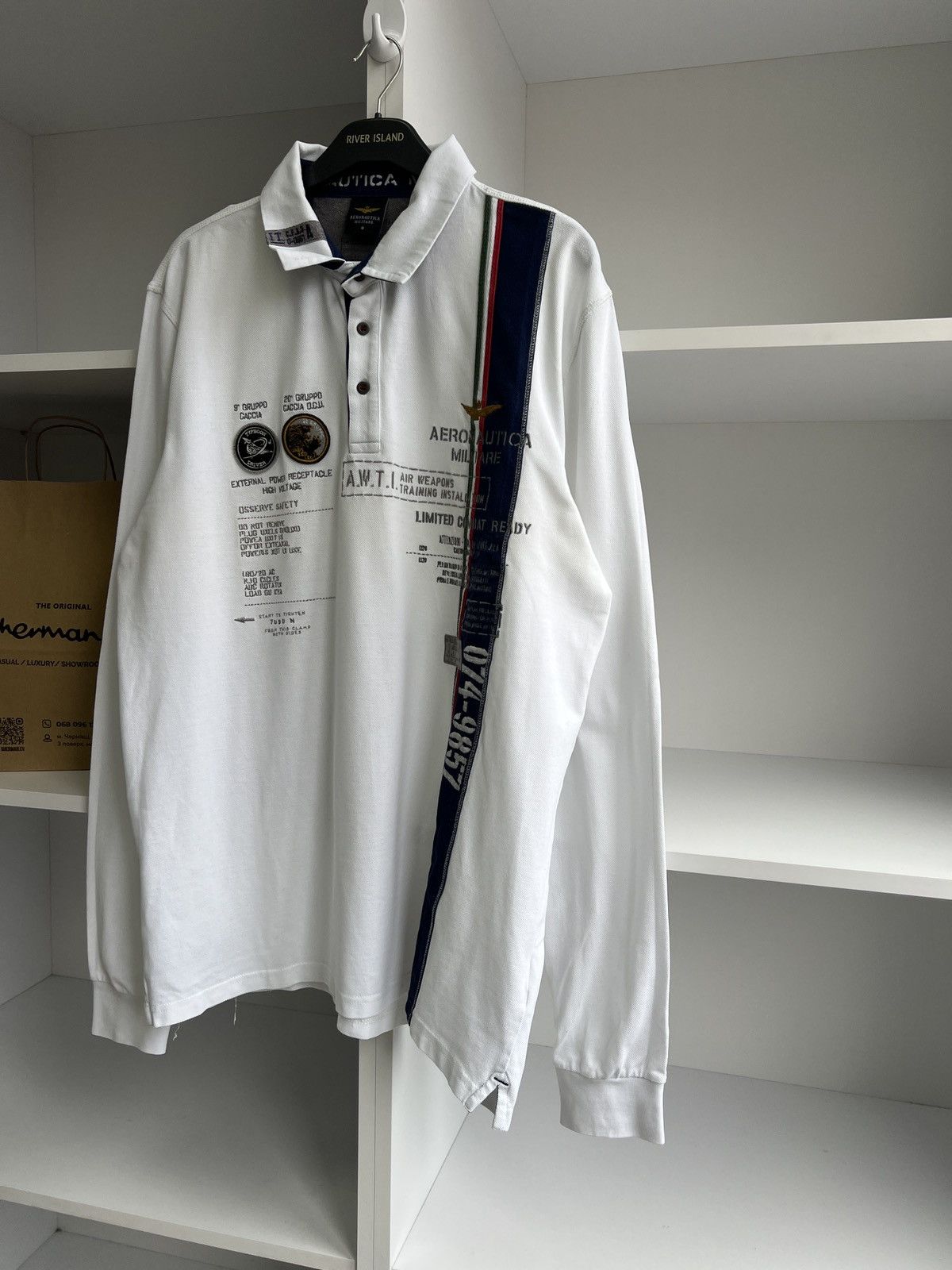 Aeronautica Militare × Vintage Vintage Aeronautica Militare Rugby Shirt Size US XXL / EU 58 / 5 - 4 Thumbnail