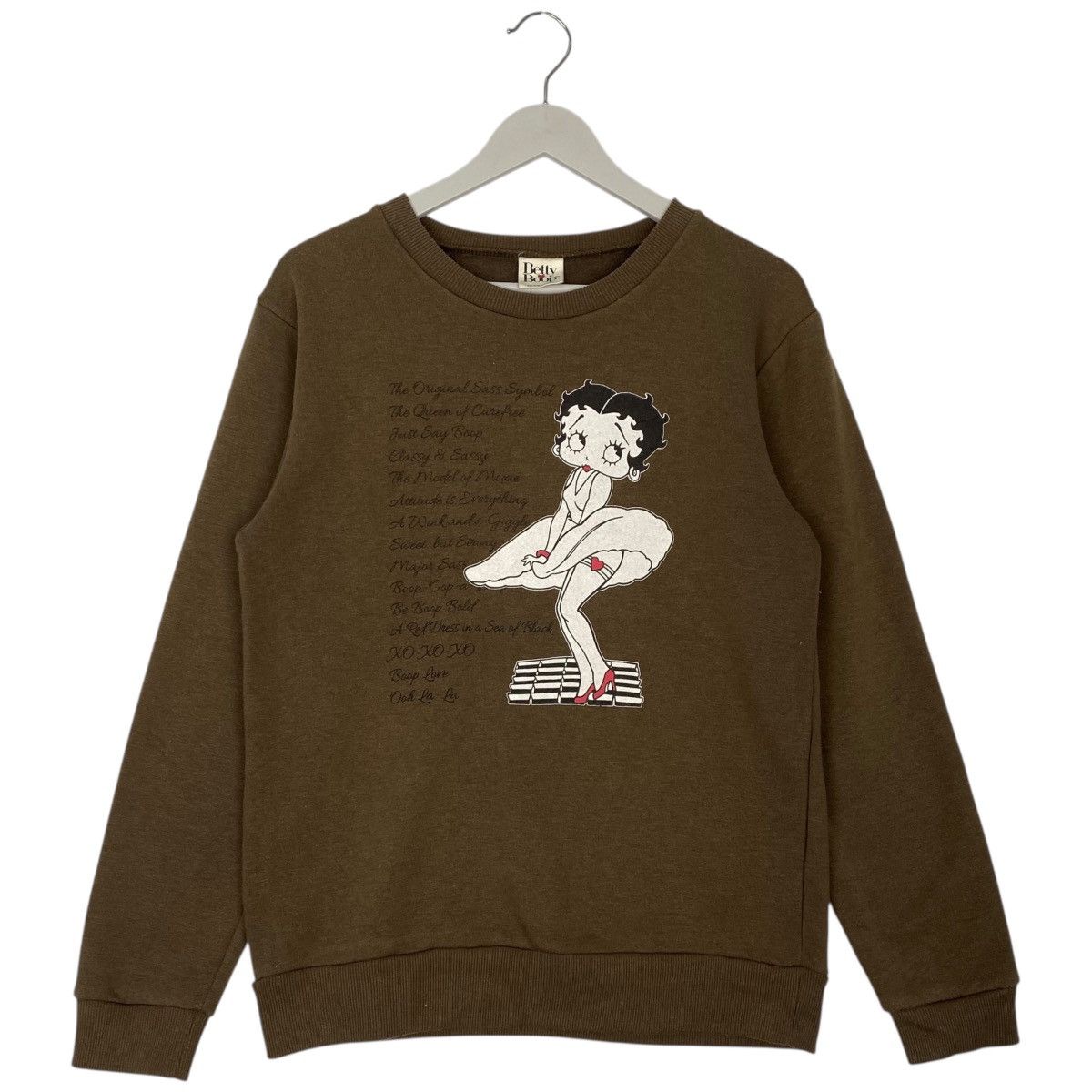 Vintage Vintage Betty Boop Sweatshirt Crewneck Brown Pullover Size S Size S / US 4 / IT 40 - 1 Thumbnail