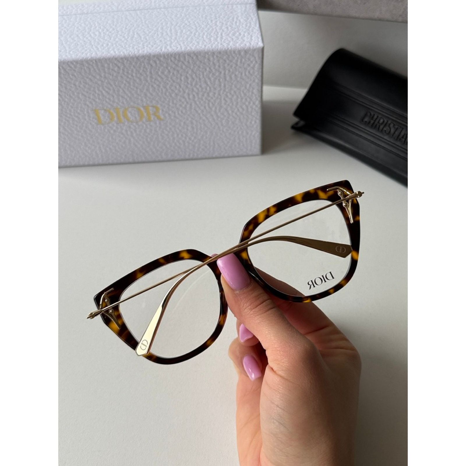 Dior NEW Dior MissDiorO B4I Eyeglasses Frames in Brown Havana Size ONE SIZE - 7 Thumbnail