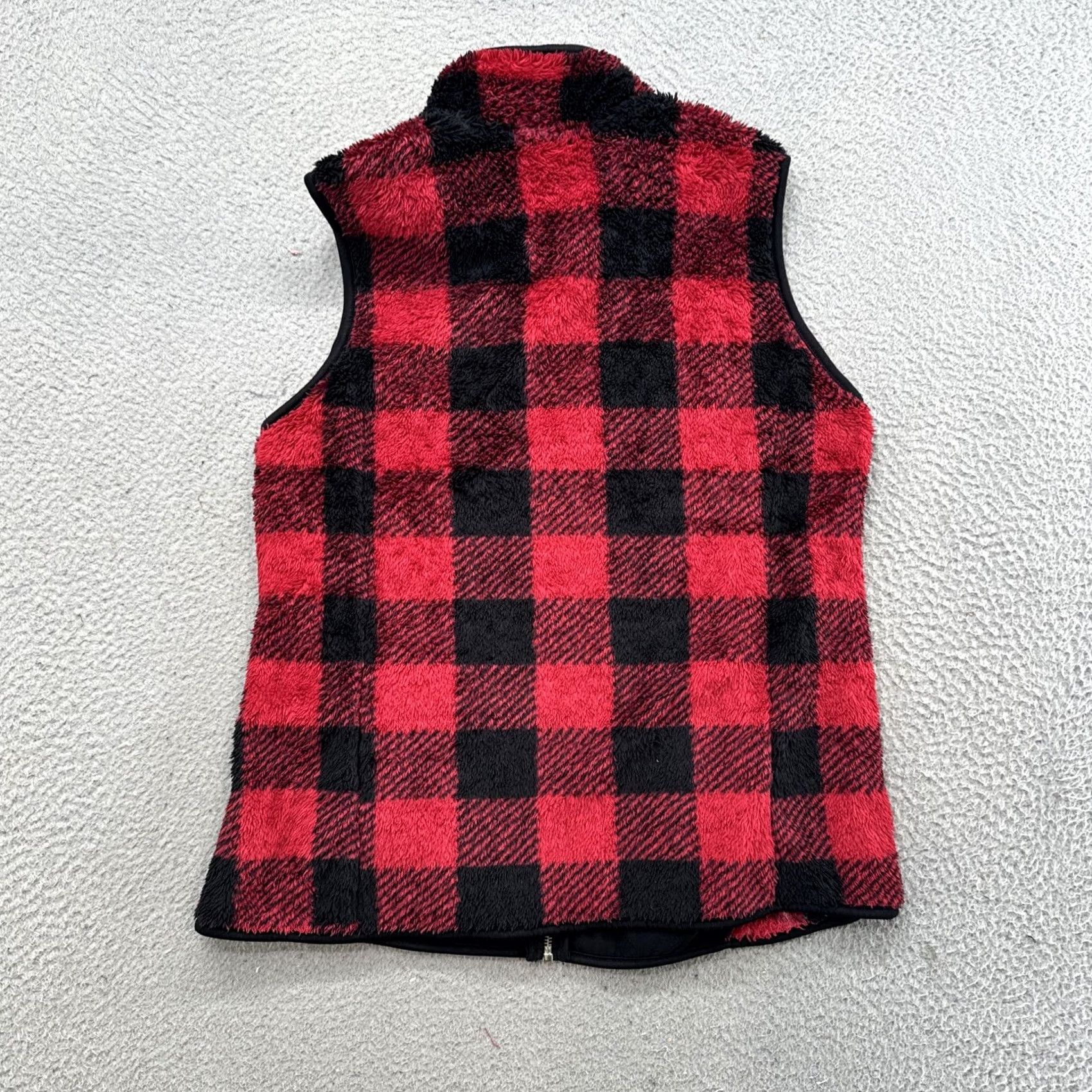 Vintage St. John's Bay Red Black Buffalo Plaid Zip Fleece Vest Women’s Size Small Size S / US 4 / IT 40 - 6 Thumbnail