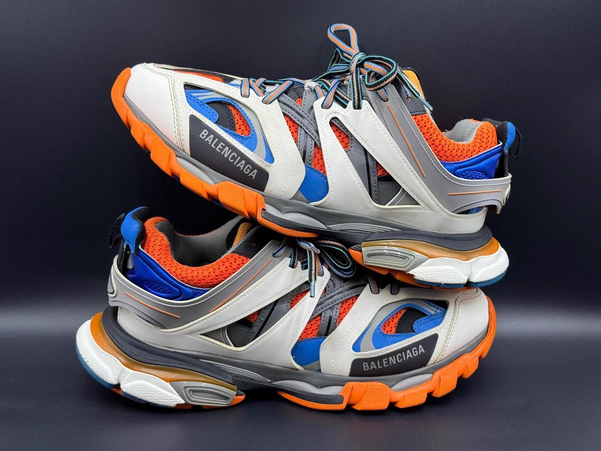 Balenciaga Balenciaga Track 1.0 Men's White Orange Low Top Trainer Size US 9 / EU 42 - 3 Thumbnail