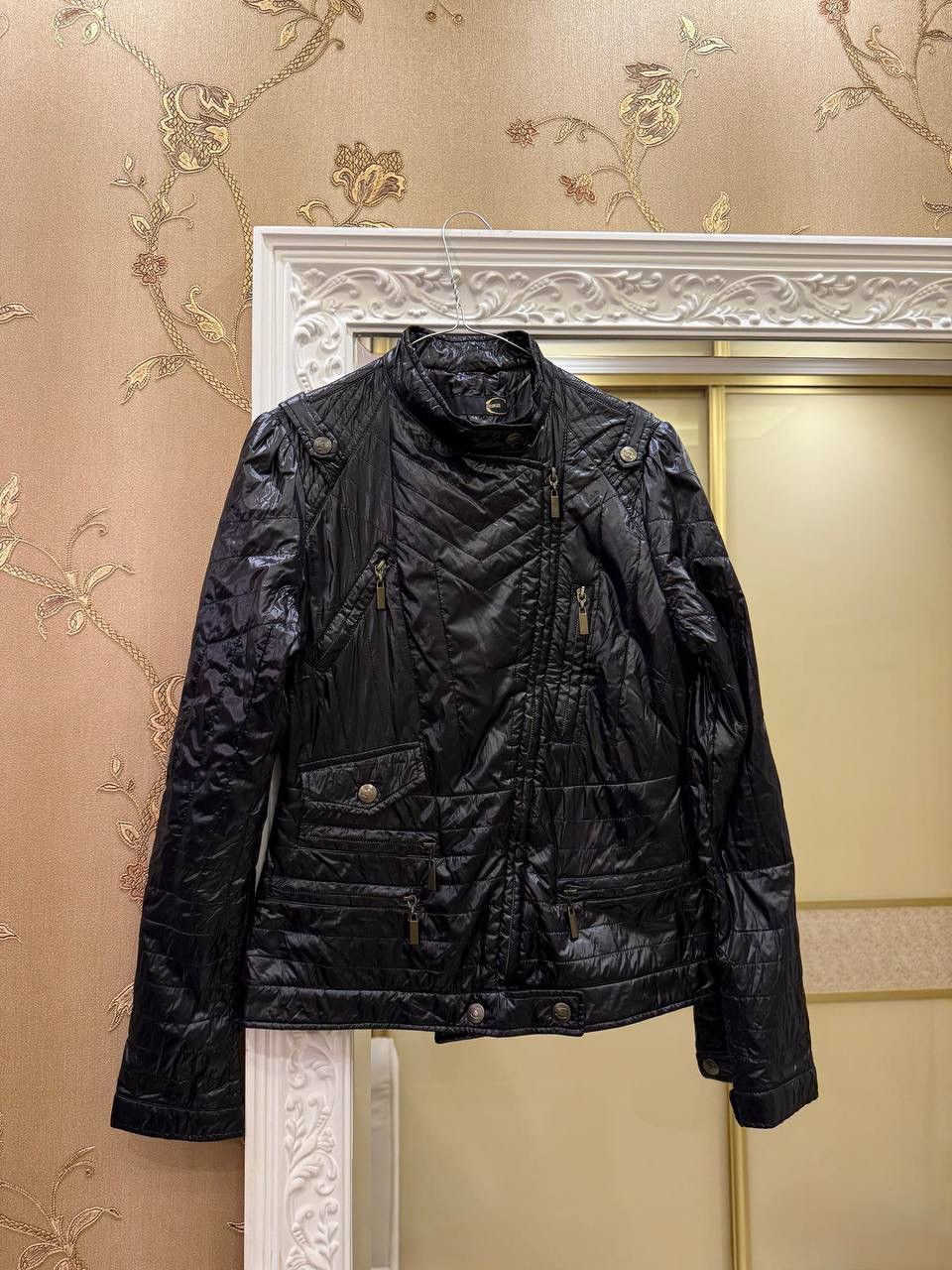 Just Cavalli Multi Pockets Motorcycle Light Jacket Size 42