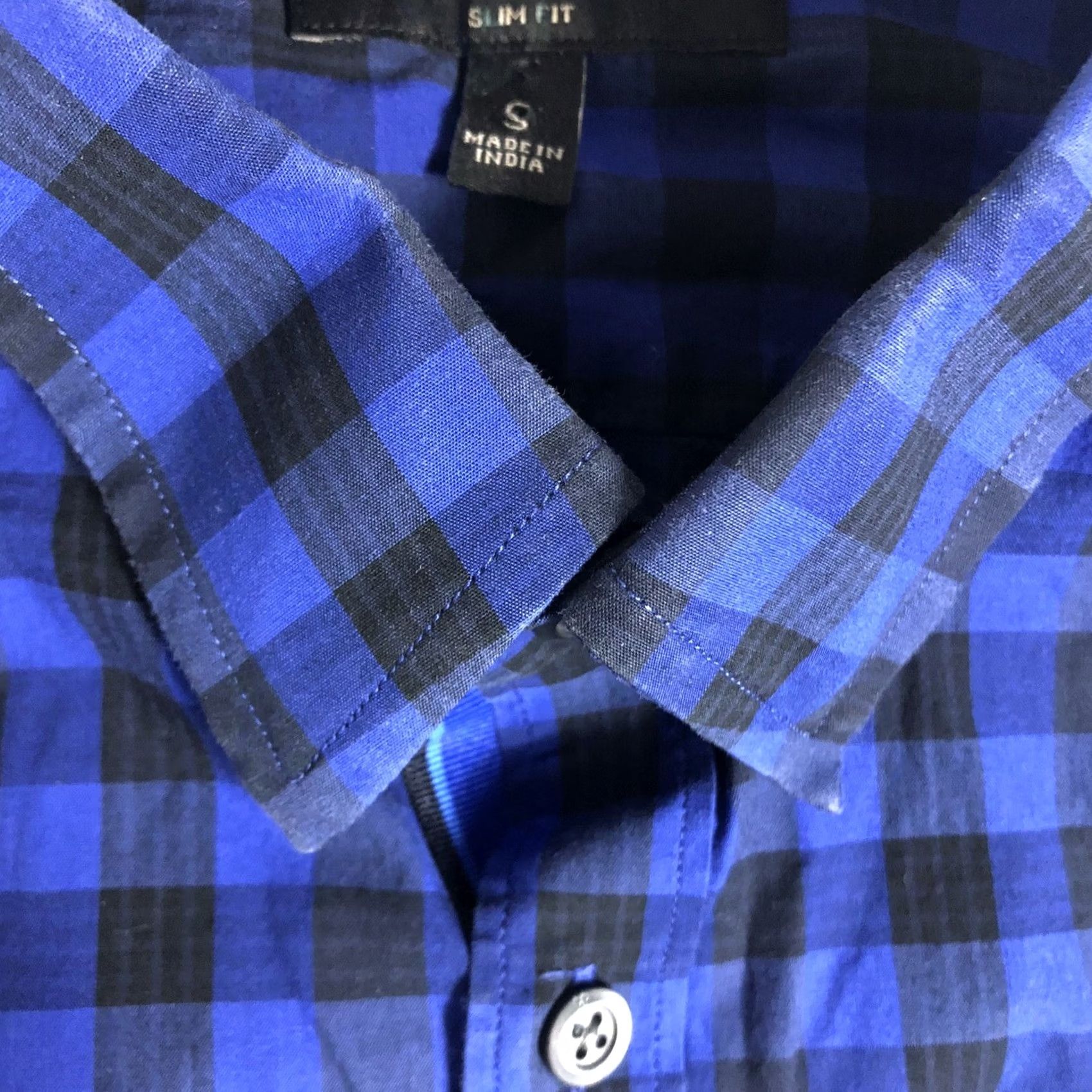 Banana Republic Banana Republic Shirt Men Small Plaid Casual Button-Up Slim Fit Blue Navy I16 Size US S / EU 44-46 / 1 - 5 Thumbnail