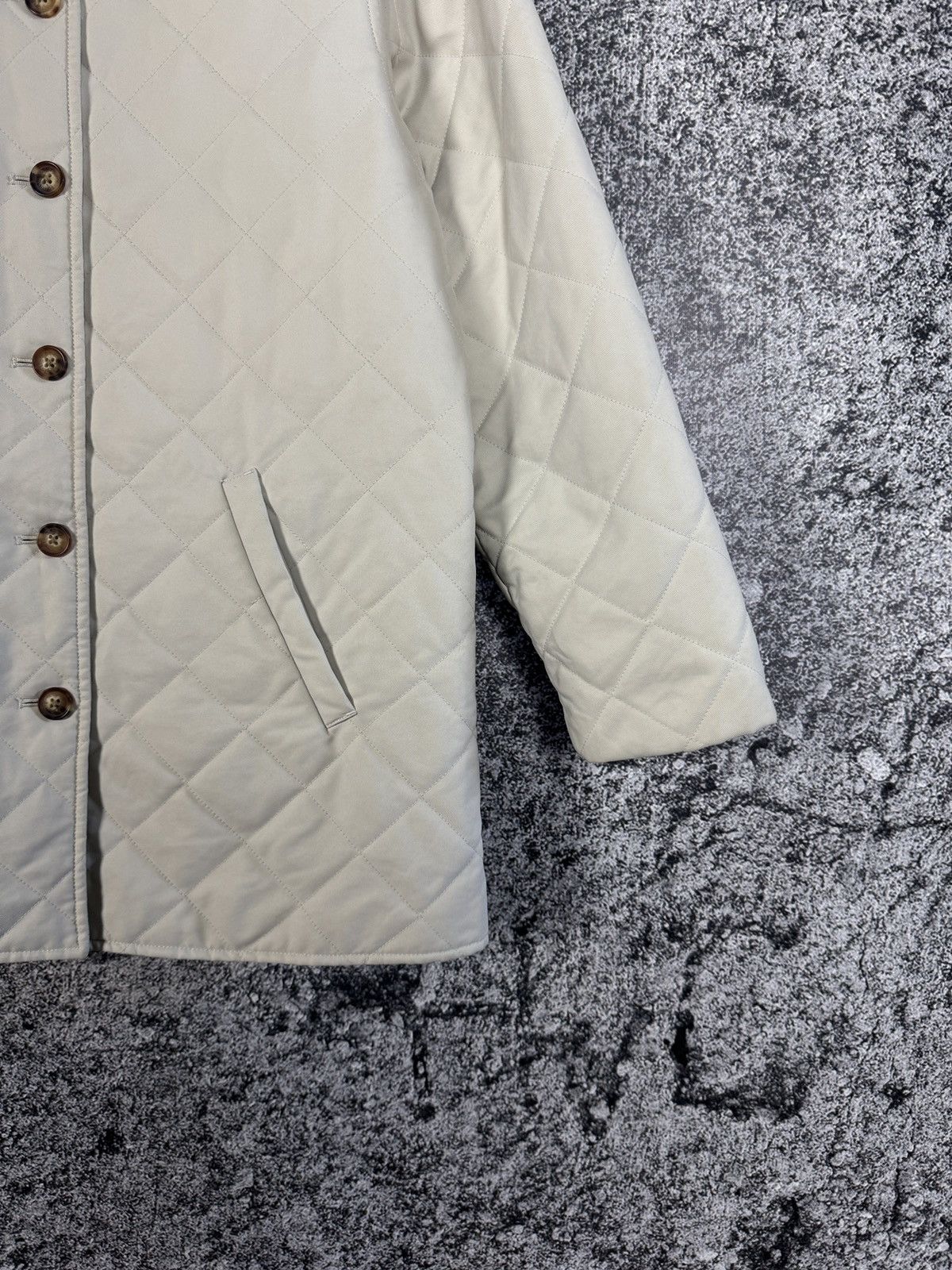 Orvis Women’s Orvis Quilted Jacket Cream Coat Button Up Size M Size M / US 6-8 / IT 42-44 - 5 Thumbnail
