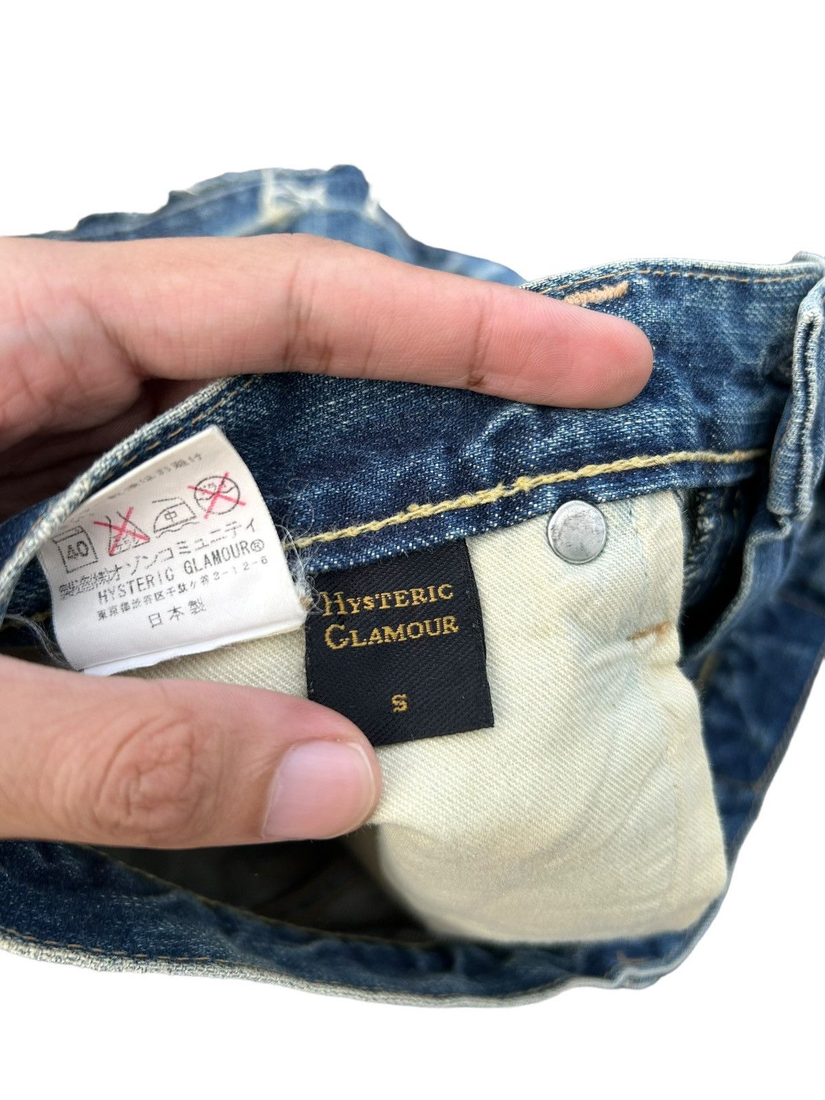Hysteric Glamour × Japanese Brand × Kapital Hysteric Glamour Vintage distressed Skirt Jeans🎌☠️ Size 29" - 13 Thumbnail
