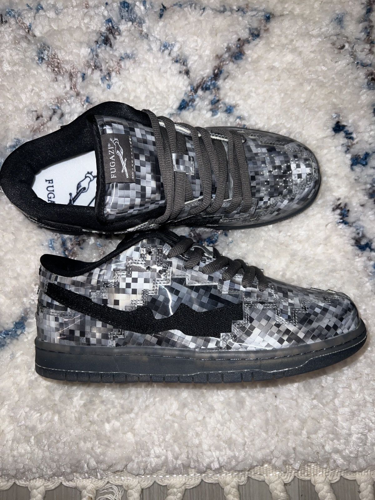 image of Fugazi Slug Censored Shoes in Black, Men's (Size 8)