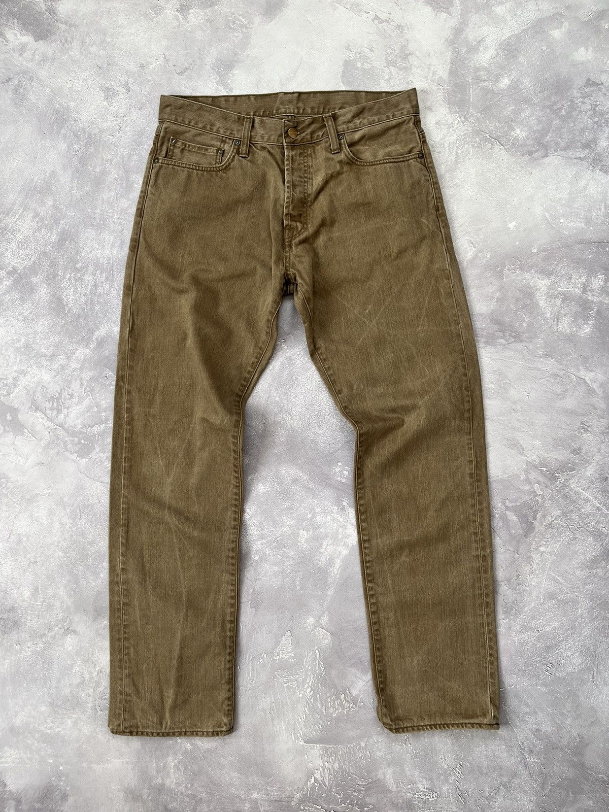 Carhartt Carhartt Klondike Denim Pants Leather Logo Size 33/32 Size US 33 - 2 Thumbnail