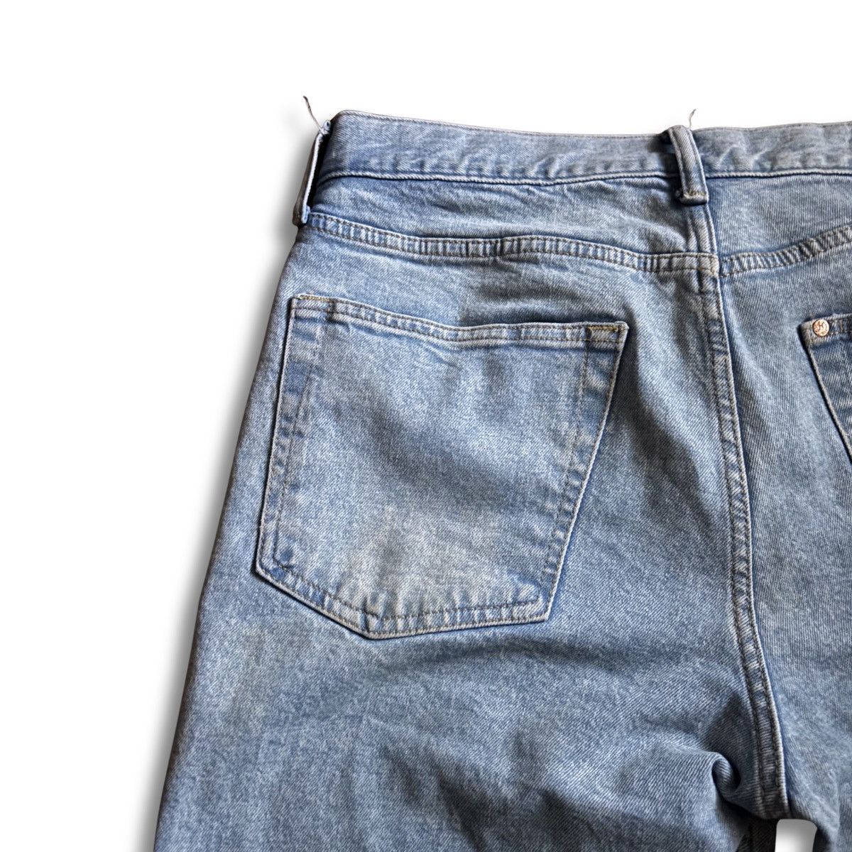 H&M Slim Fit Cropped 33X32 H & M Mens Denim Light Wash Jeans Size US 33 - 9 Thumbnail