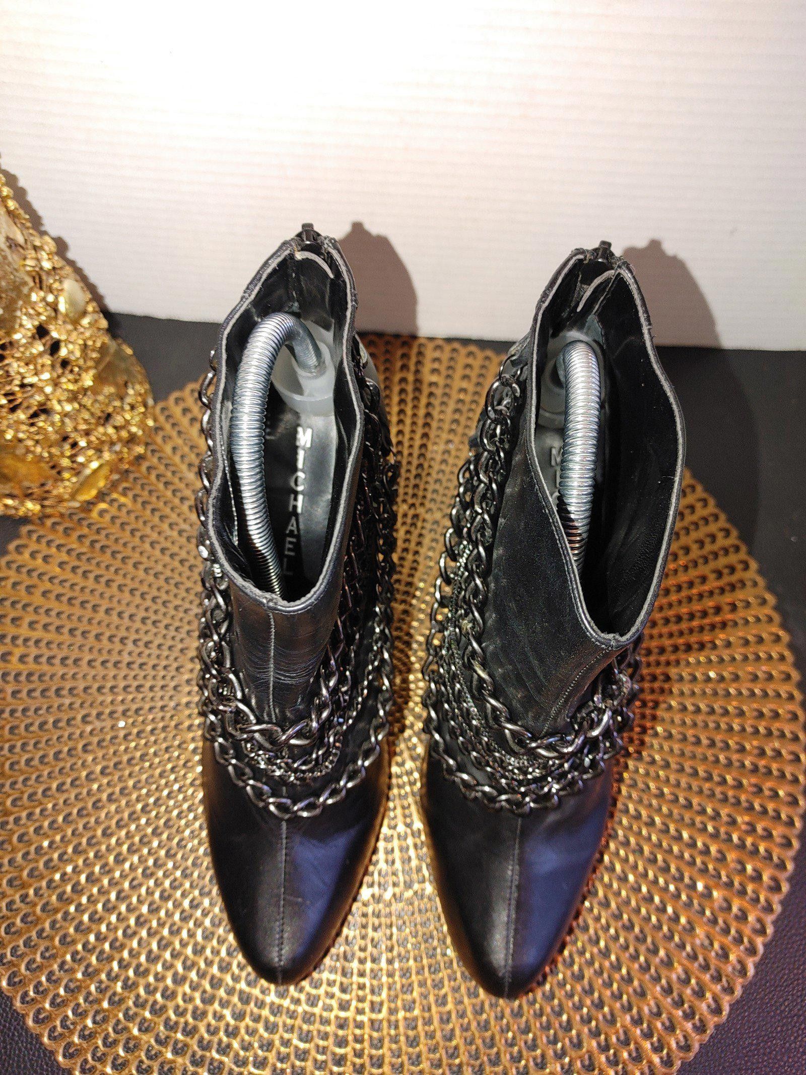 Designer Michael Shannon Sienna Leather Booties Size 10M Size US 10 / IT 40 - 4 Thumbnail