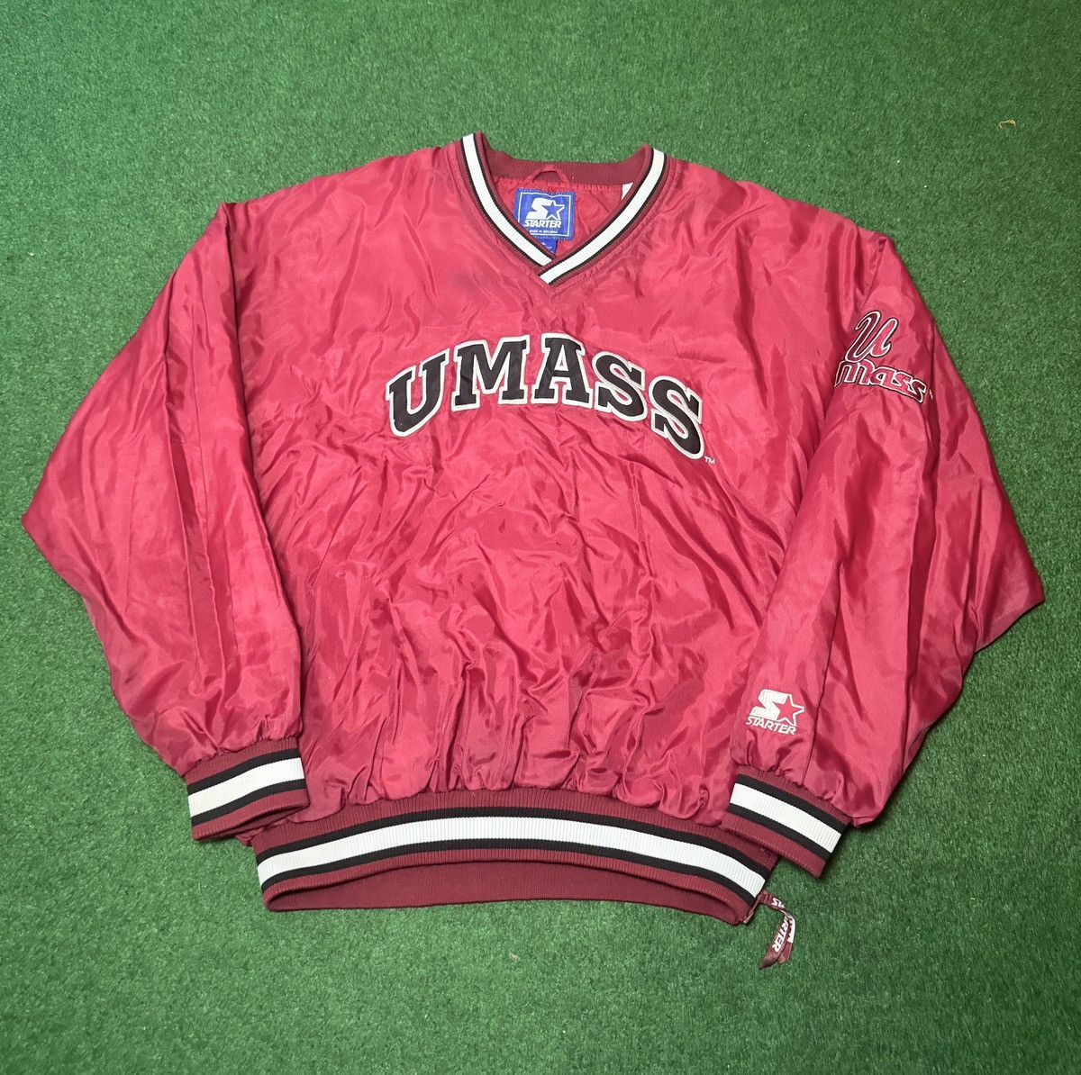 Starter Vintage 90s UMass Minutemen Boston Starter XXL Windbreaker Size US XXL / EU 58 / 5 - 1 Thumbnail
