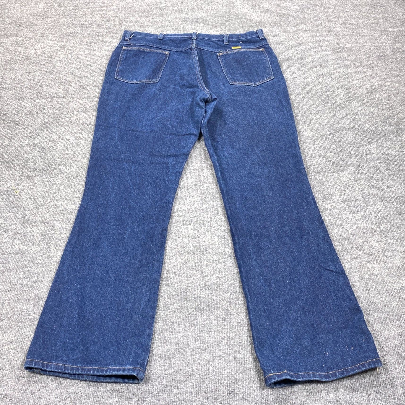 Denime VINTAGE Rustler Jeans Denim Zip Button 36x32 Blue Bootcut Workwear Mens Western 90s Style Indigogo? Size US 36 / EU 52 - 2 Thumbnail
