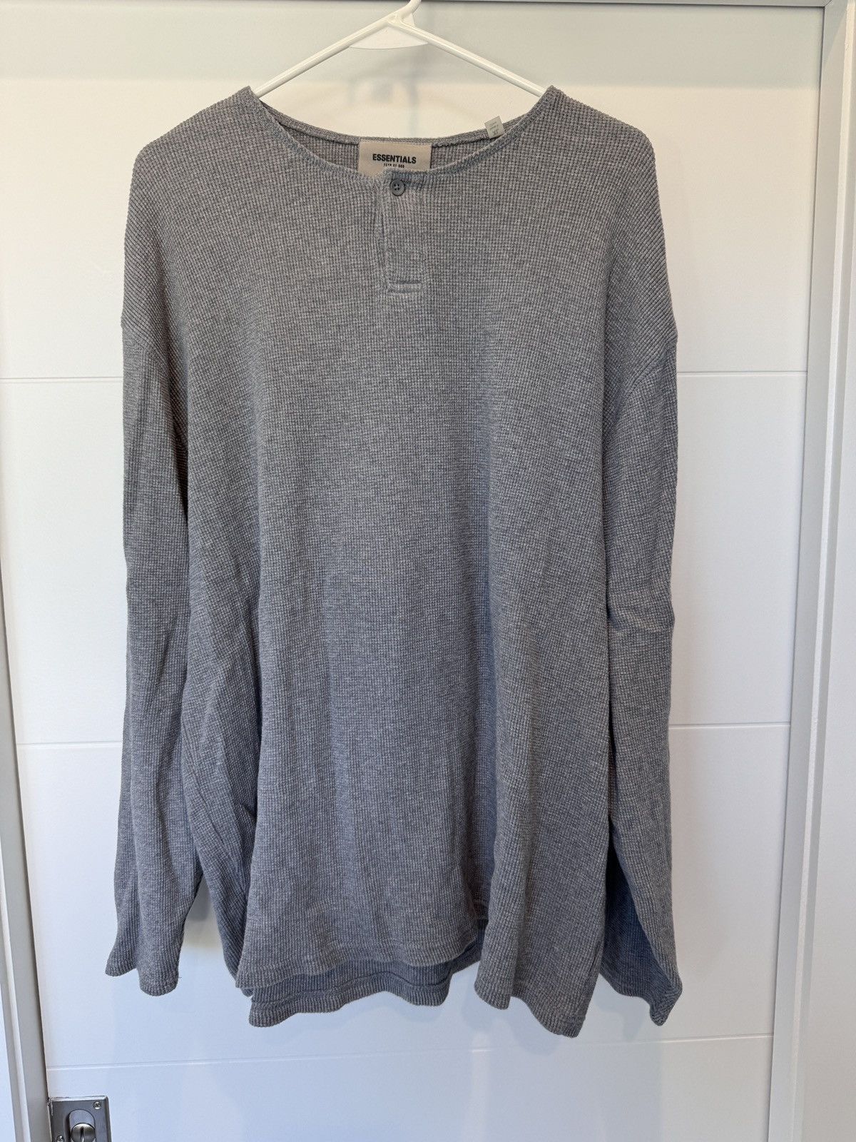 Essentials Fear of God Essentials Mens Gray Waffle LS Sweater Size XL Size US XL / EU 56 / 4 - 1 Thumbnail