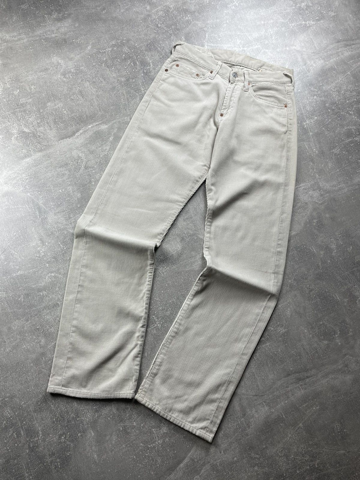 Evisu Evisu Japan Vintage Rare Corduroy Beige Buckle Back Jeans Size 28" / US 6 / IT 42 - 8 Thumbnail