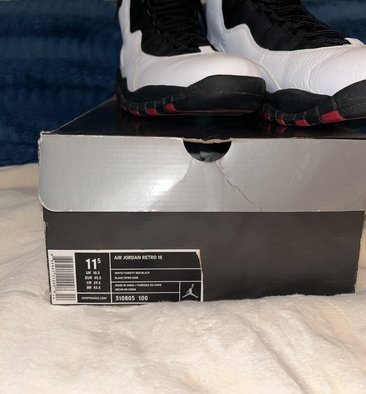 Jordan Brand Air Jordan Retro 10 Chicago Size 11.5 (2012) Size US 11.5 / EU 44-45 - 5 Thumbnail