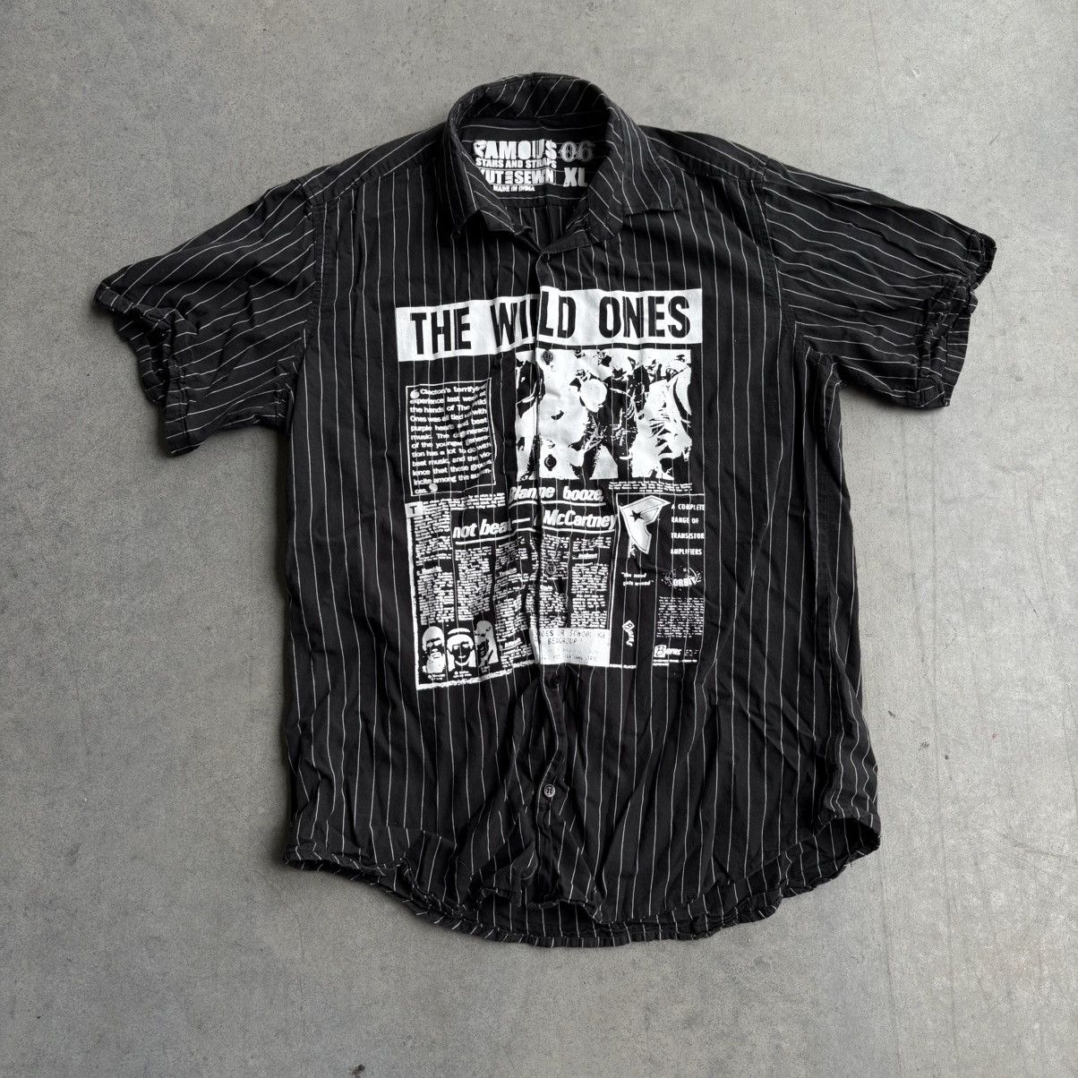 Famous Stars And Straps Vintage Y2K Famous Stars and Straps Black and White Polo XL Size US XL / EU 56 / 4 - 5 Thumbnail
