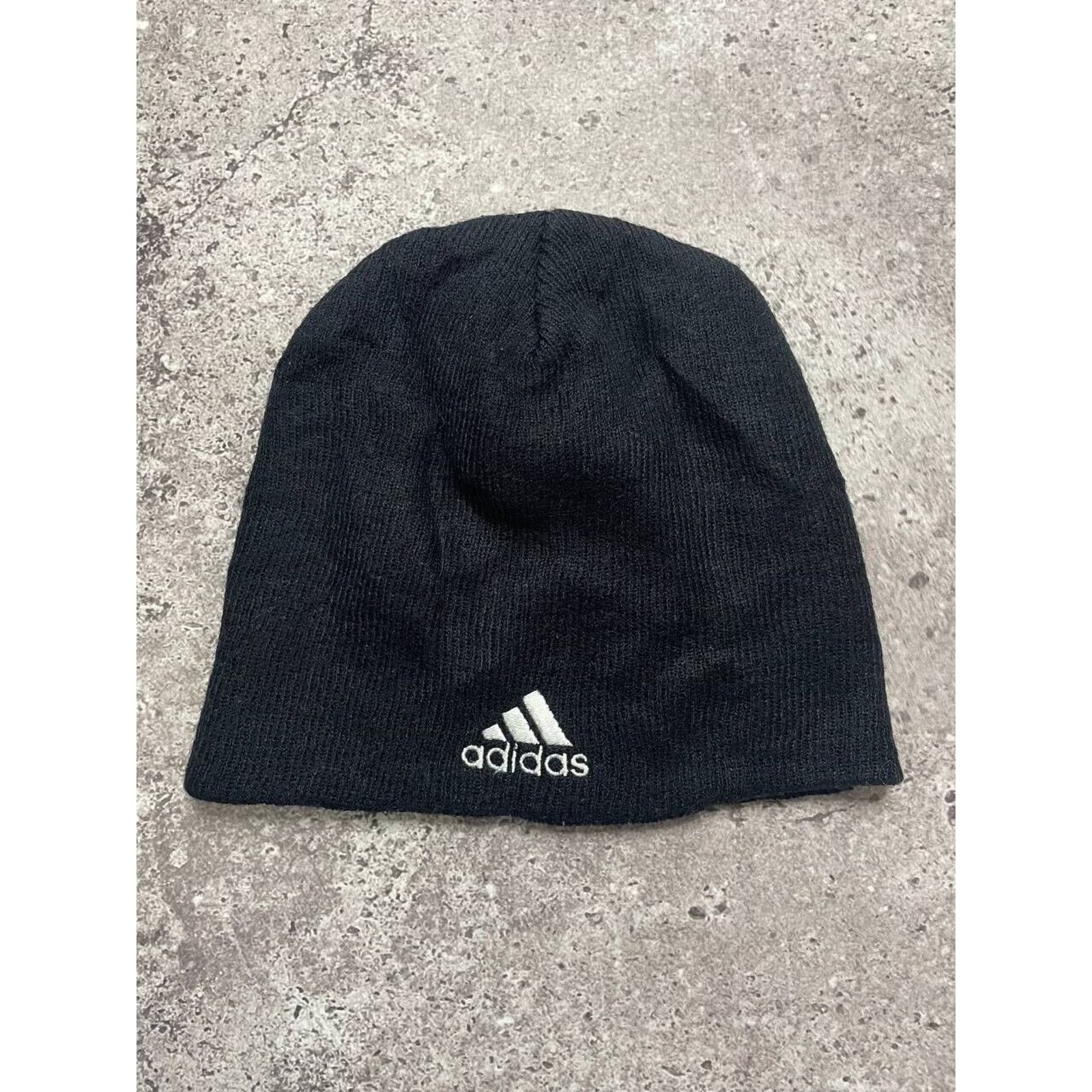 Adidas Vintage adidas Discoveries Soccer Club Black Knit Beanie Hat Size ONE SIZE - 2 Thumbnail