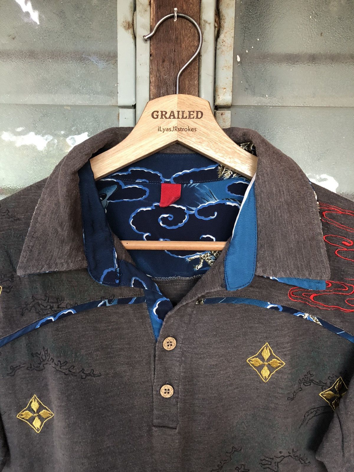 JNCO Vintage Japanese Sukajan Style Rare Collar Shirt Tee Size US M / EU 48-50 / 2 - 3 Thumbnail