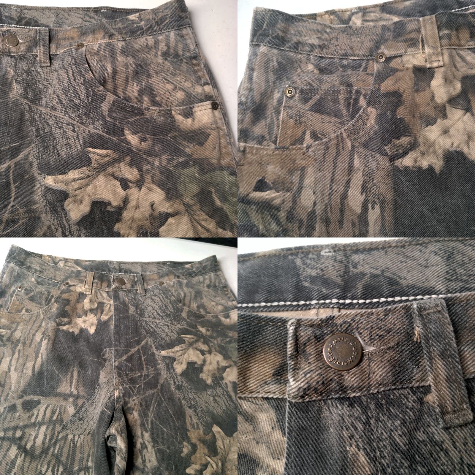Wrangler VINTAGE Wrangler Jeans Men 36x33 Camouflage Double Knee Hunting Mossy Oak Denim 5-Pocket Straight Size US 36 / EU 52 - 10 Thumbnail