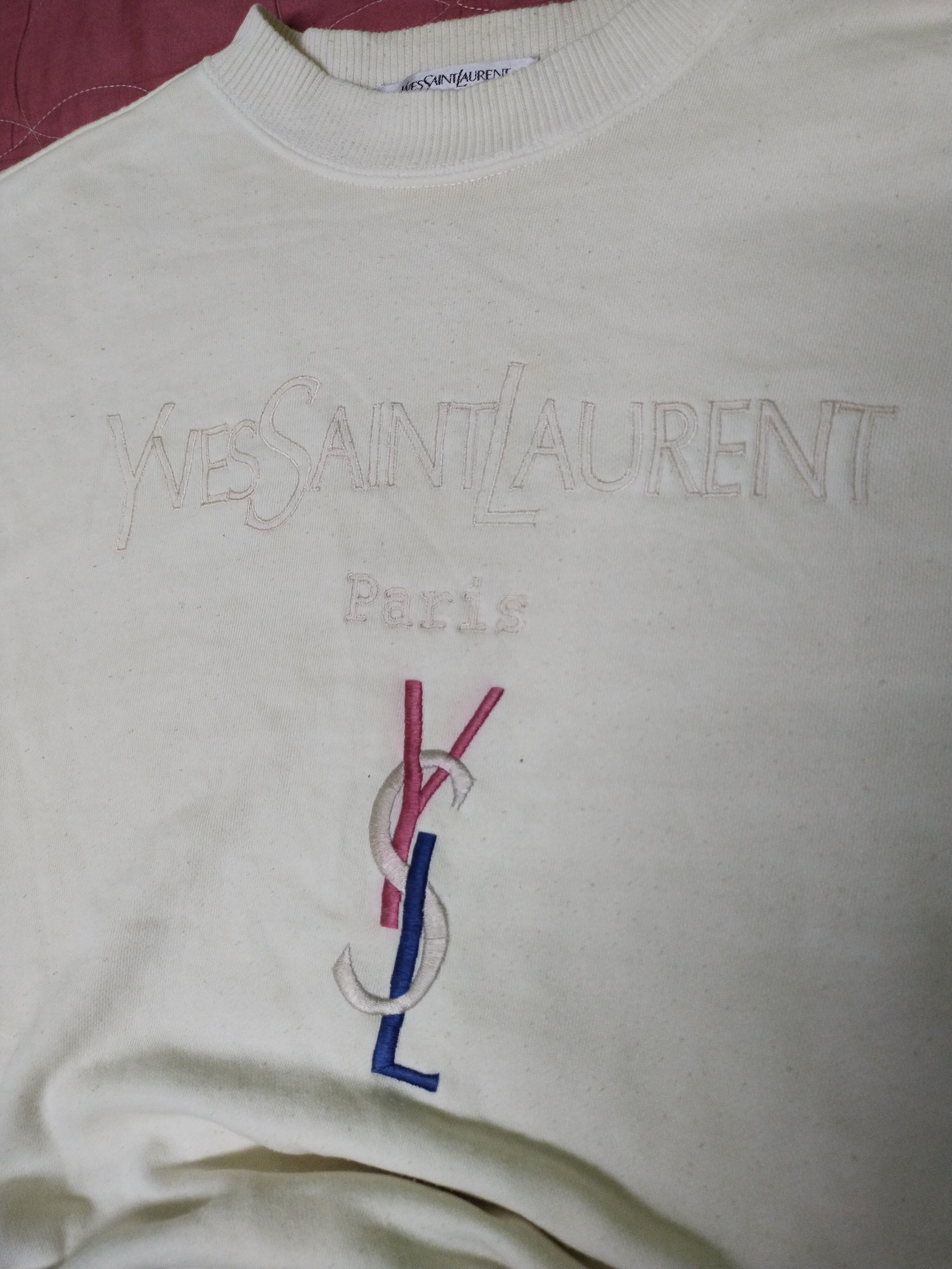 Yves Saint Laurent Vintage Yves Saint Laurent Box Logo Embroidery Sweatshirt Size US L / EU 52-54 / 3 - 4 Thumbnail