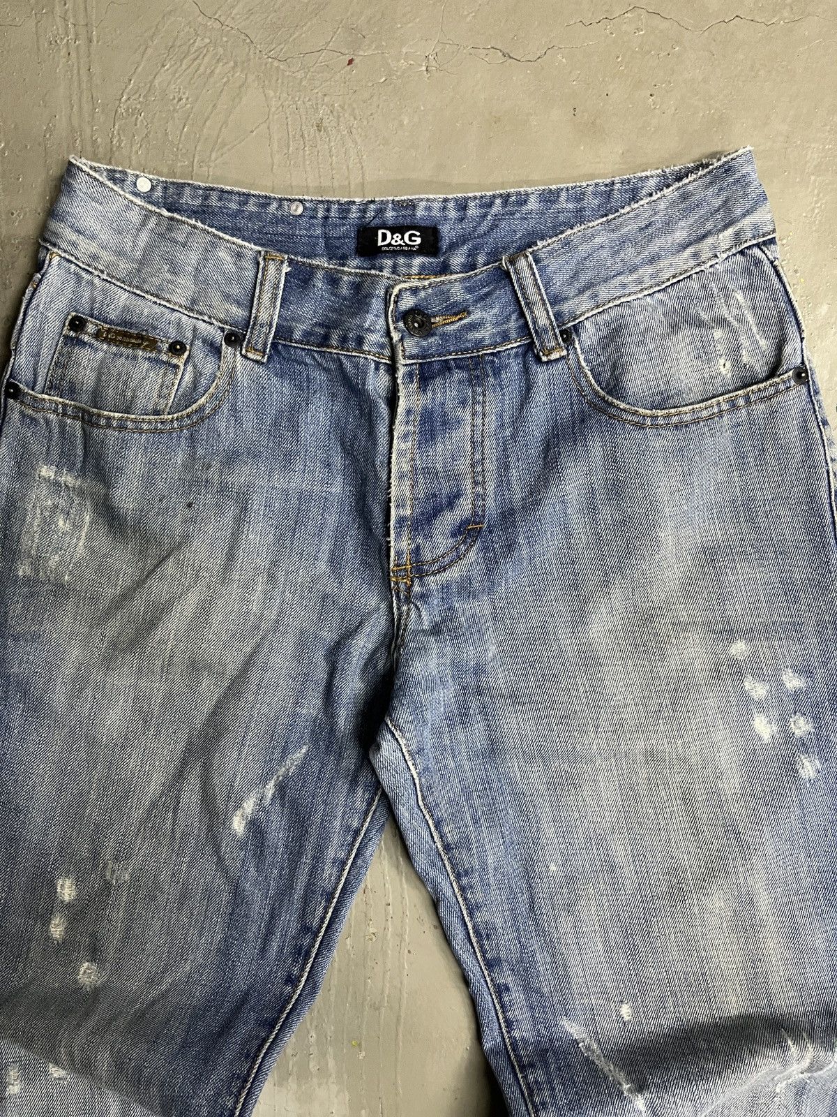 Dolce & Gabbana Vintage Dolce Gabbana Distressed DG Logo Denim Jeans Baggy Size US 32 / EU 48 - 6 Thumbnail
