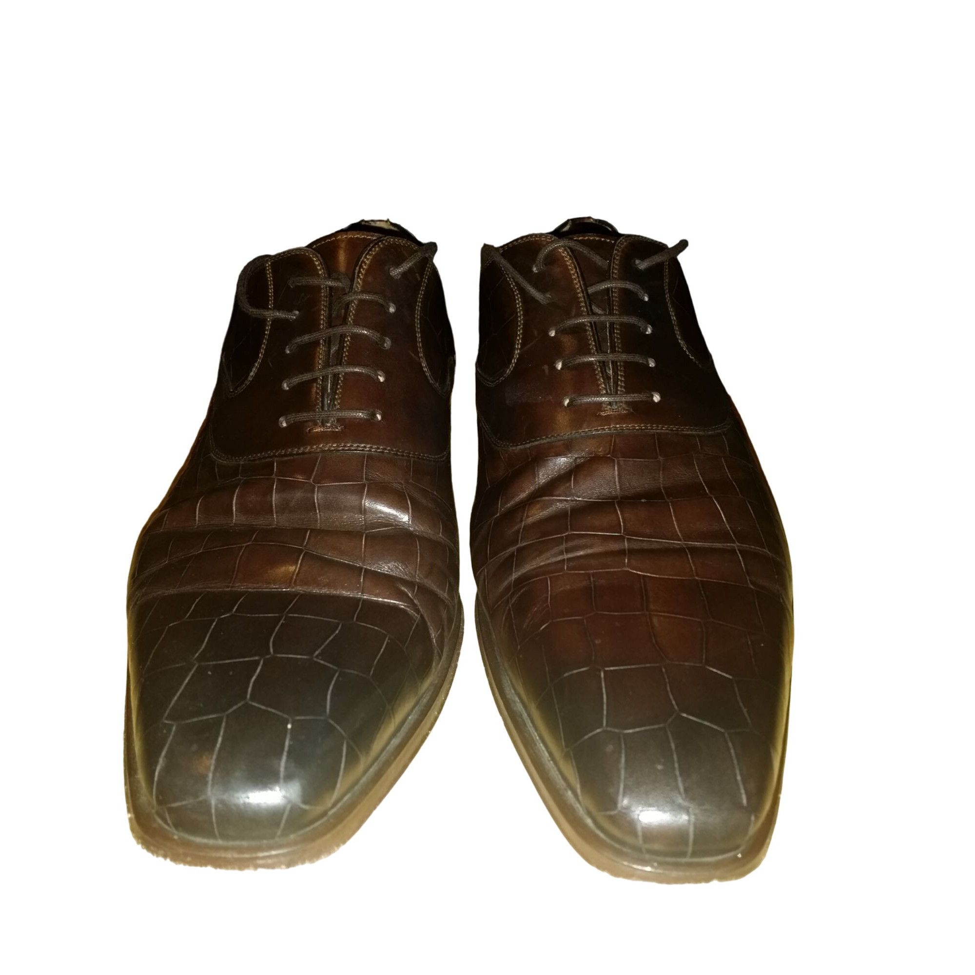 Magnanni Magnanni Samson Croc Skin Oxford Shoes Sz 12 M Men Embossed Size US 12 / EU 45 - 4 Thumbnail