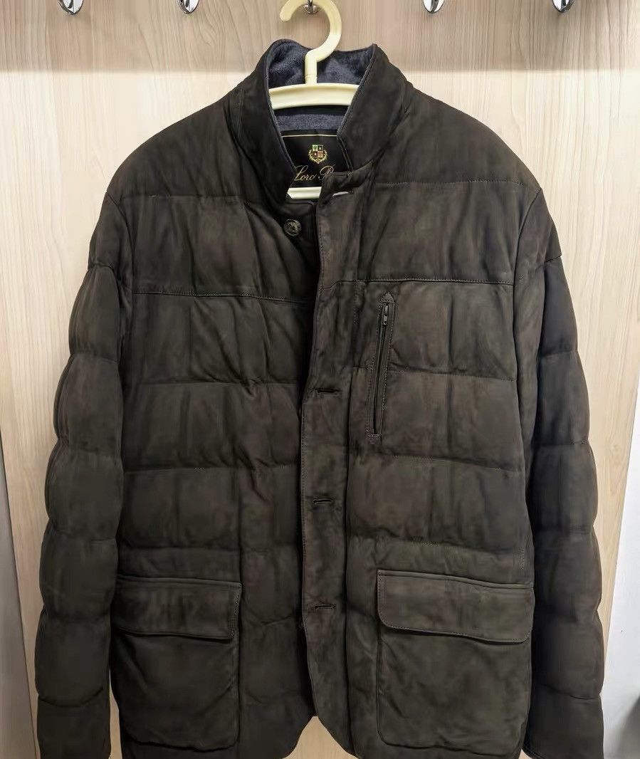 Loro Piana Men's Leather Down Jacket
