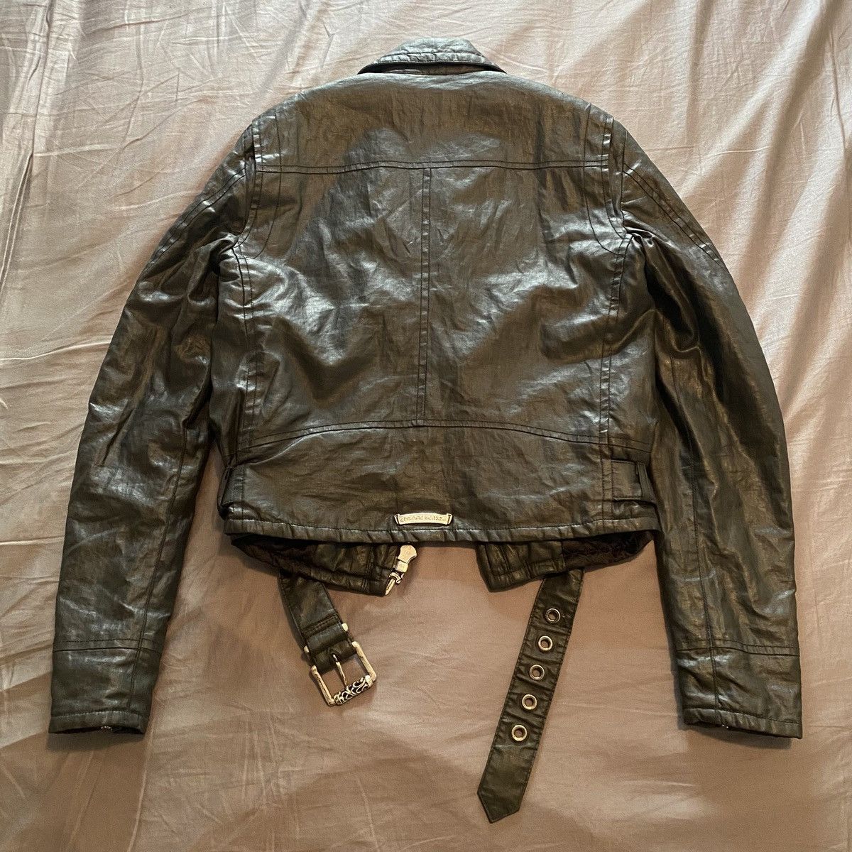 Chrome Hearts Chrome Hearts JJ Dean Waxed Denim Motorcycle Rider Jacket Size US XS / EU 42 / 0 - 2 Thumbnail