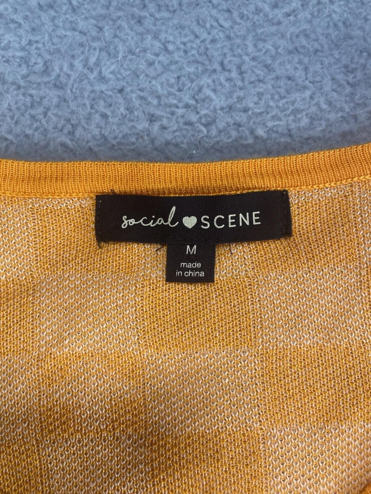 Designer Social Scene Cardigan Medium Orange Checkerboard Pattern Size M / US 6-8 / IT 42-44 - 3 Thumbnail